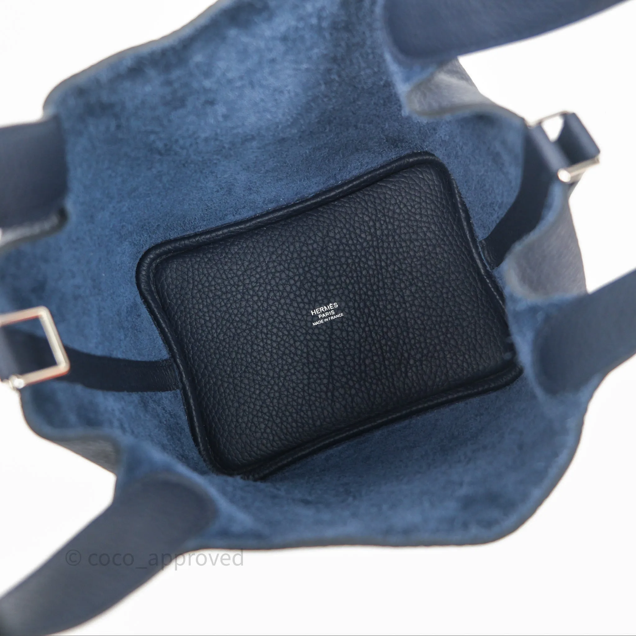 Herms Picotin 18 Bleu Nuit 2Z Clemence Palladium Hardware