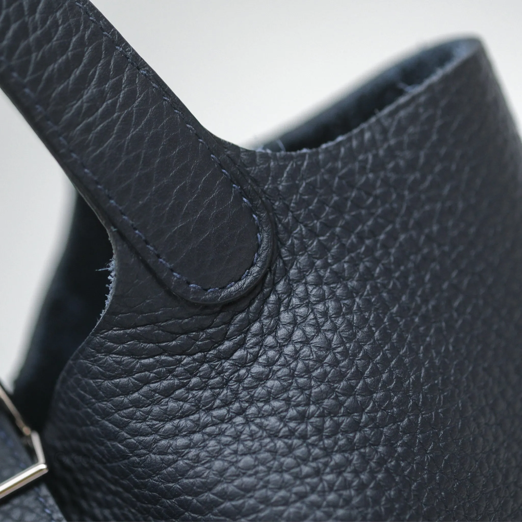 Herms Picotin 18 Bleu Nuit 2Z Clemence Palladium Hardware