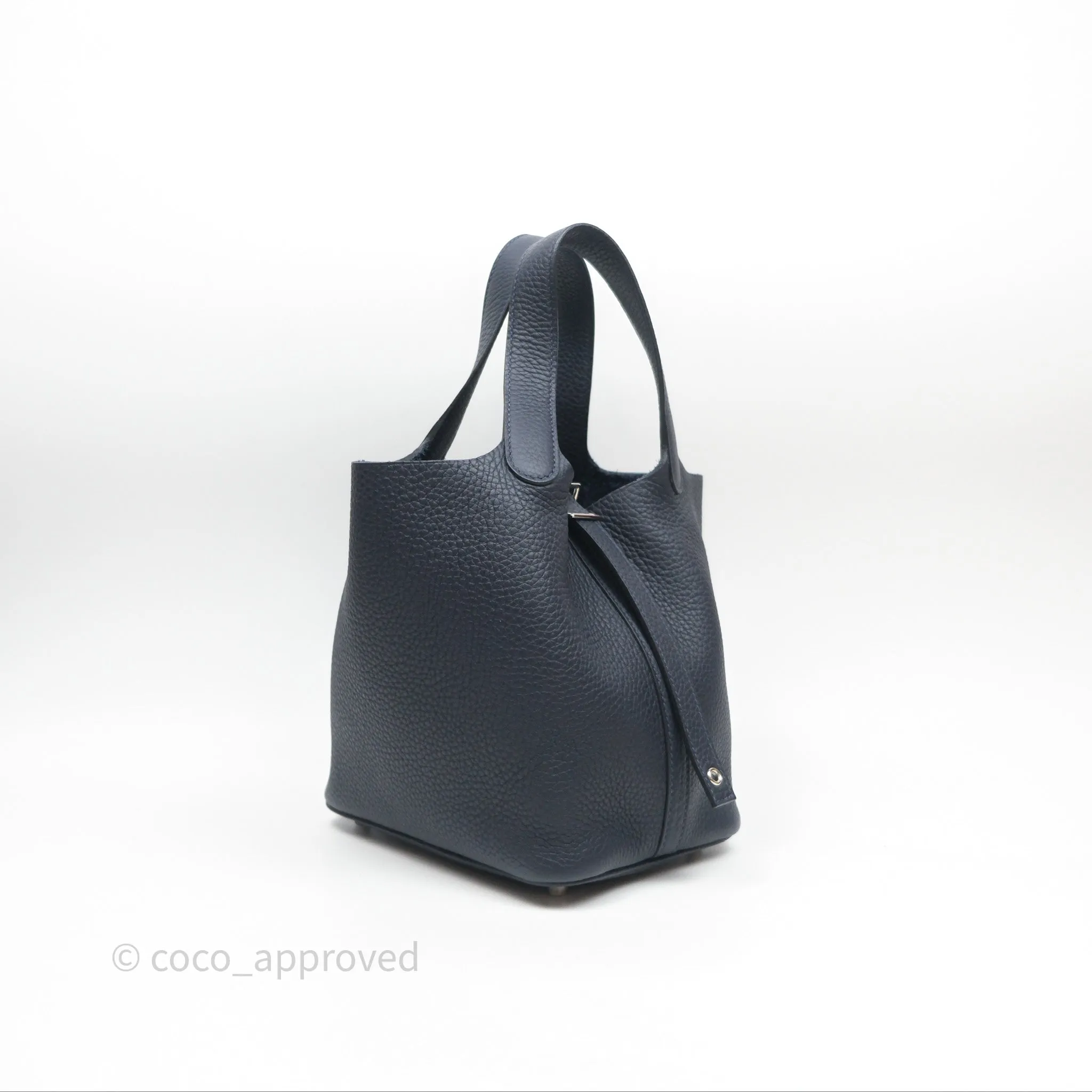 Herms Picotin 18 Bleu Nuit 2Z Clemence Palladium Hardware