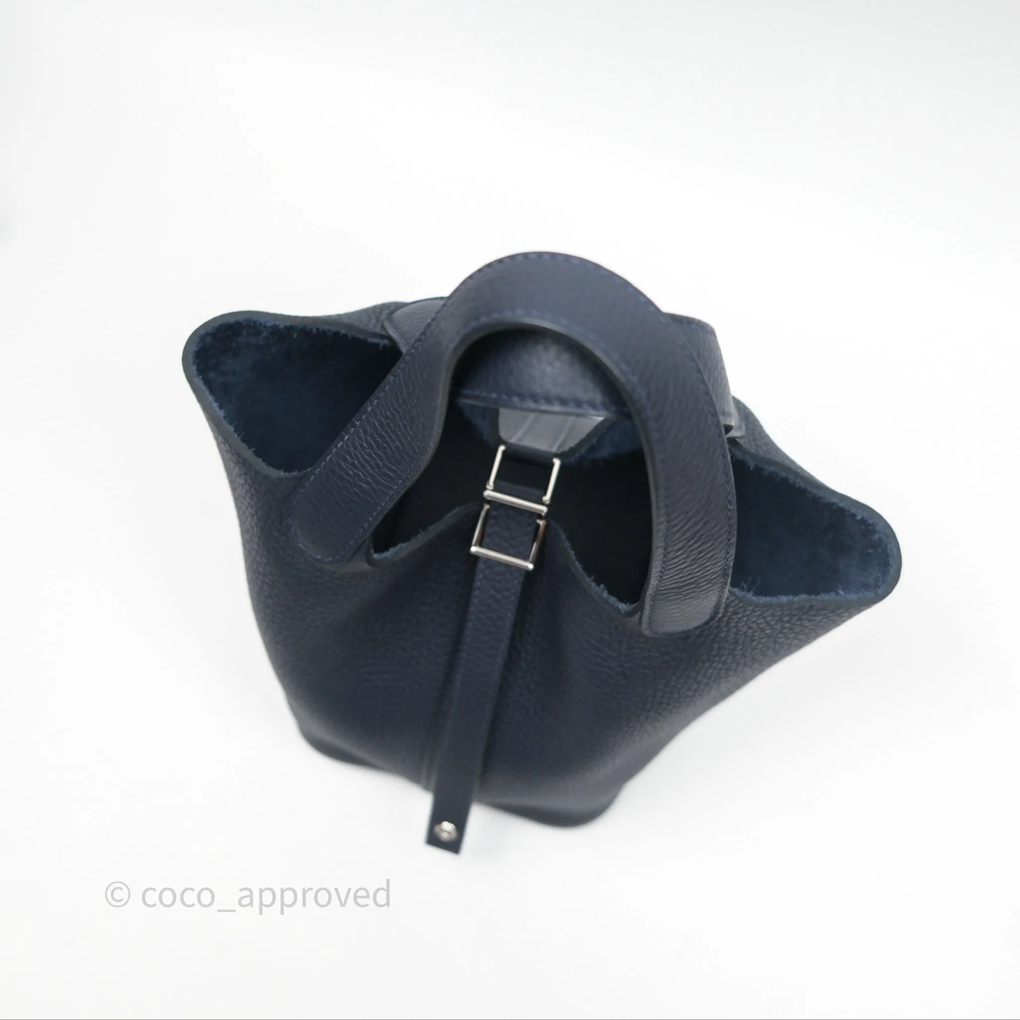 Herms Picotin 18 Bleu Nuit 2Z Clemence Palladium Hardware