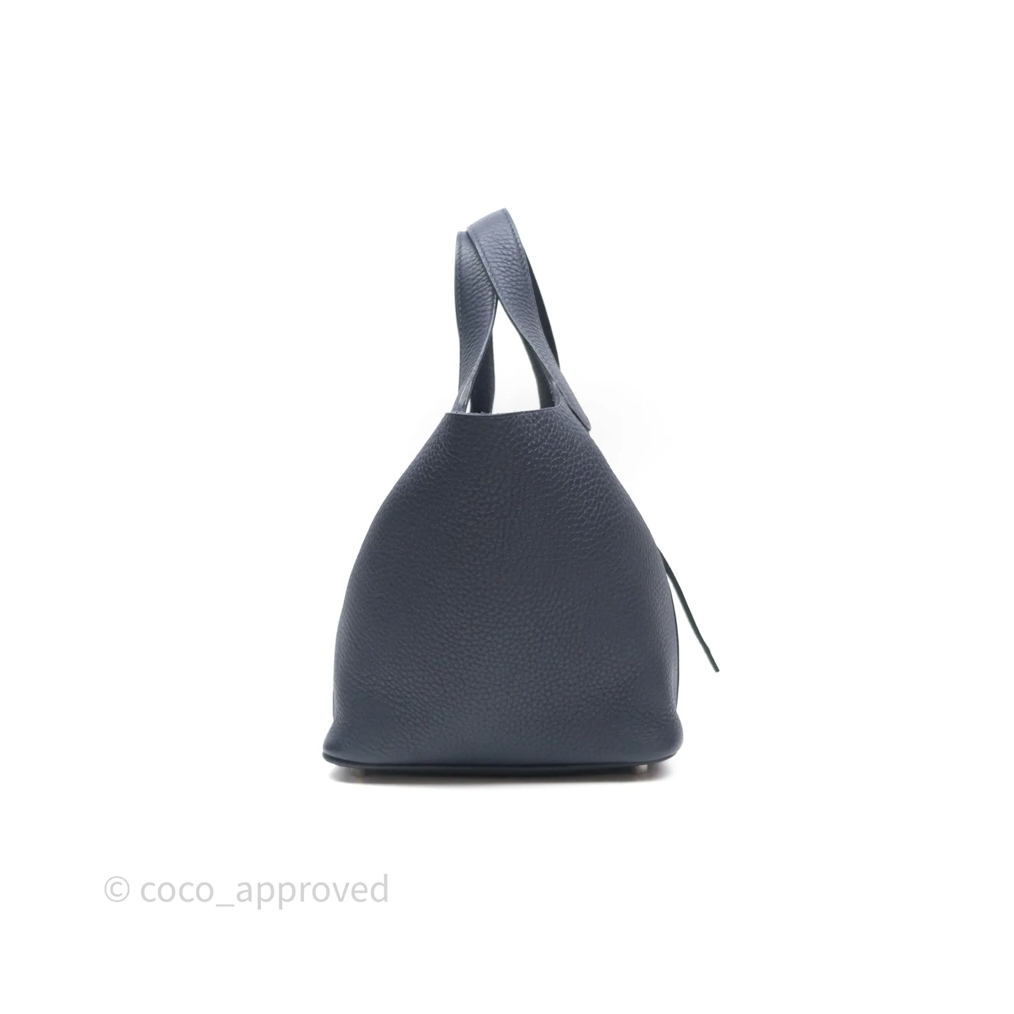 Herms Picotin 18 Bleu Nuit 2Z Clemence Palladium Hardware
