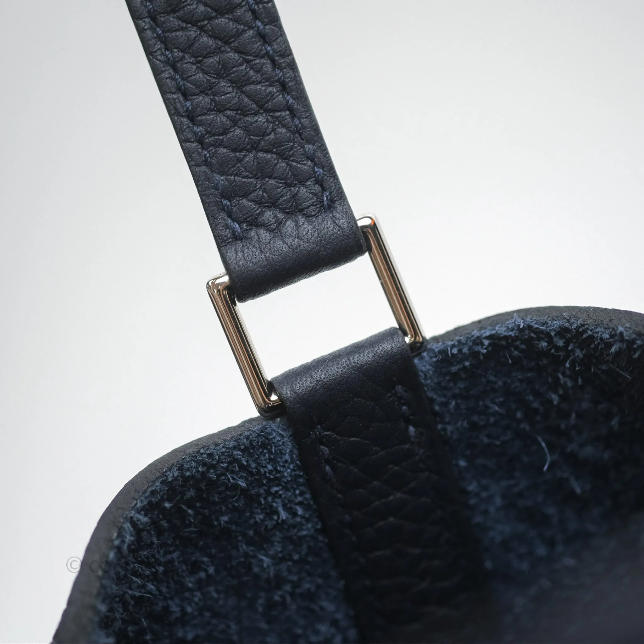 Herms Picotin 18 Bleu Nuit 2Z Clemence Palladium Hardware