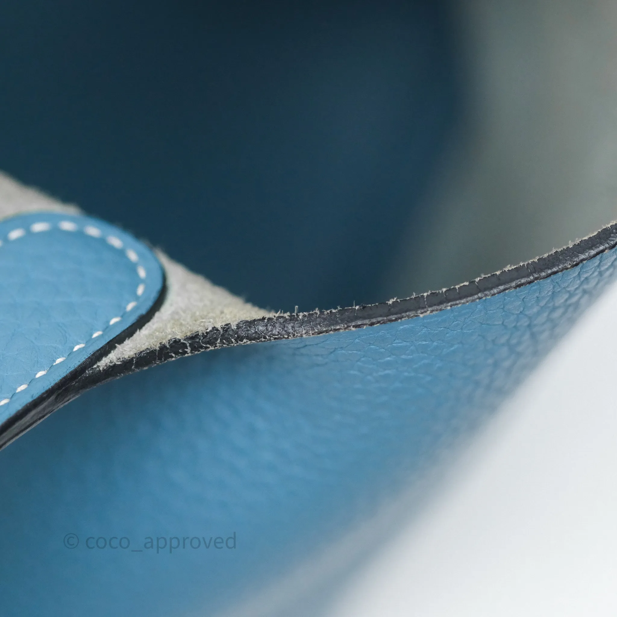 Herms Picotin 18 Blue Jean 75 Clemence Palladium Hardware