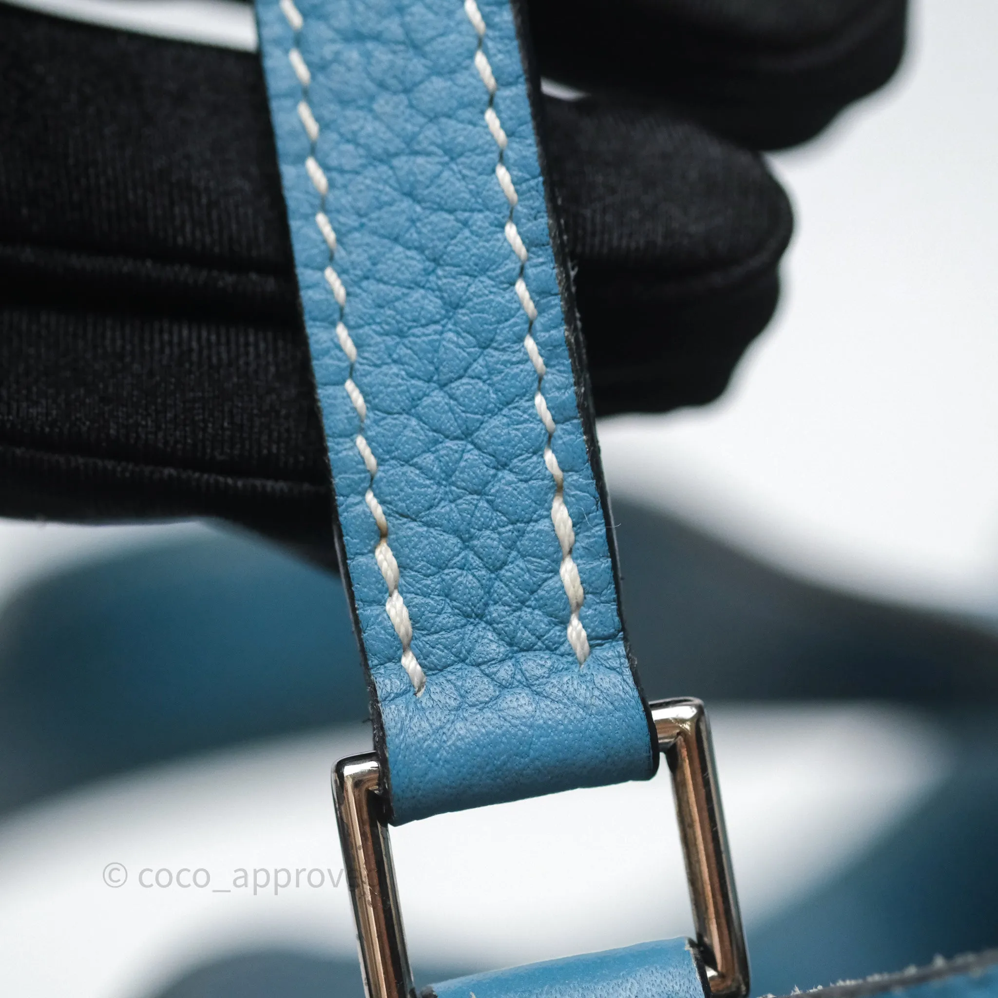 Herms Picotin 18 Blue Jean 75 Clemence Palladium Hardware