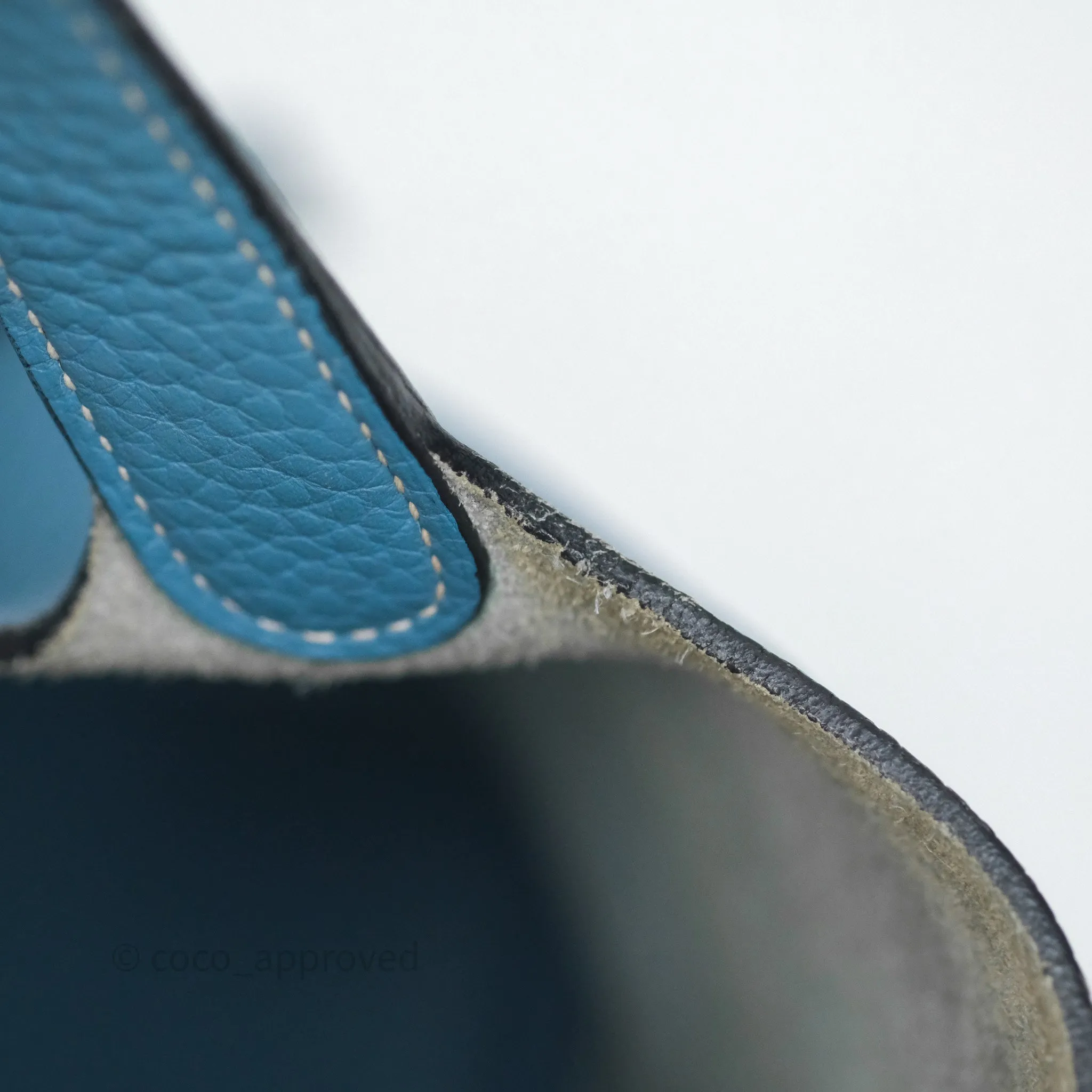 Herms Picotin 18 Blue Jean 75 Clemence Palladium Hardware