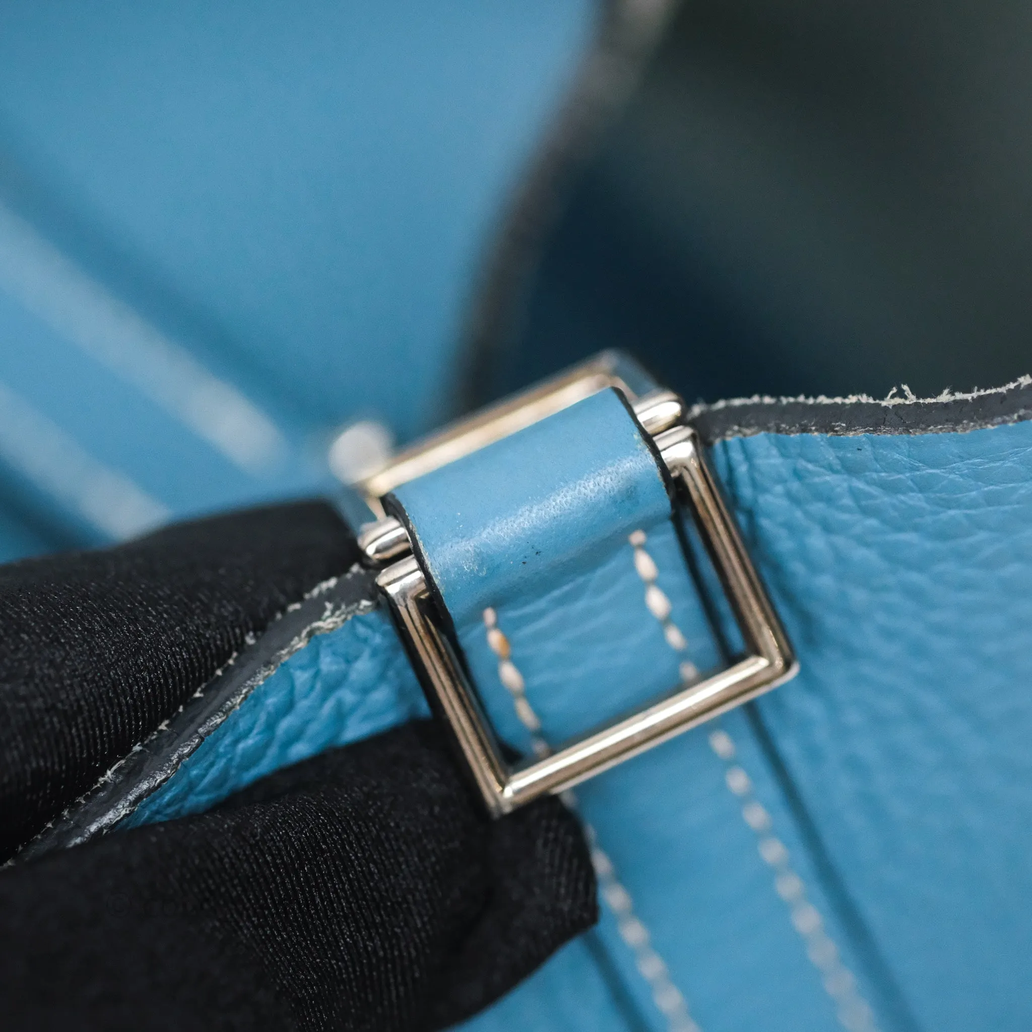 Herms Picotin 18 Blue Jean 75 Clemence Palladium Hardware
