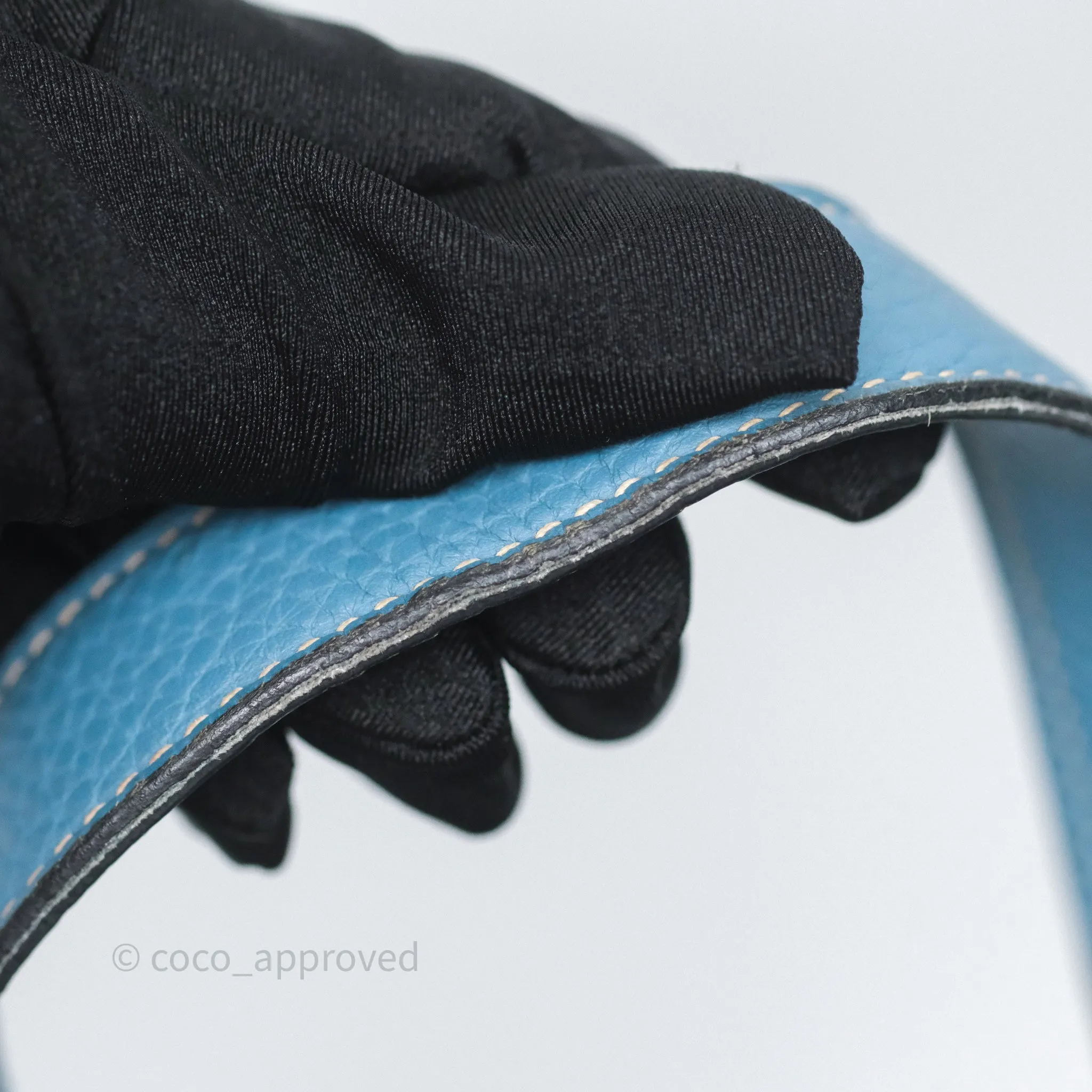 Herms Picotin 18 Blue Jean 75 Clemence Palladium Hardware