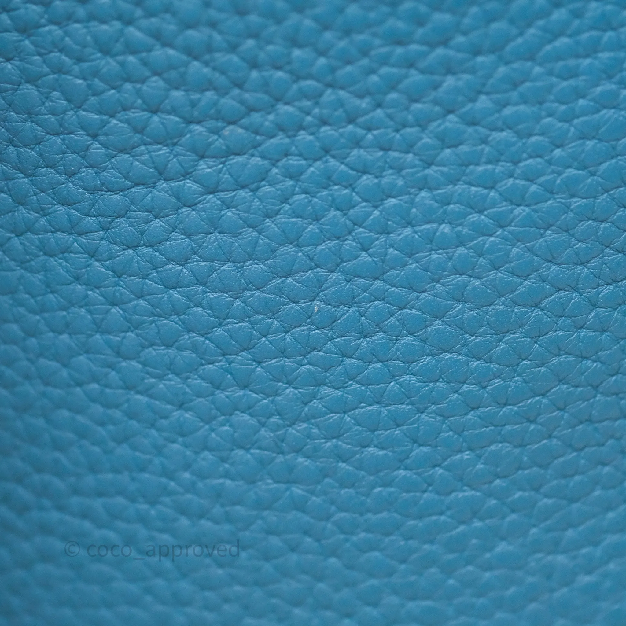 Herms Picotin 18 Blue Jean 75 Clemence Palladium Hardware