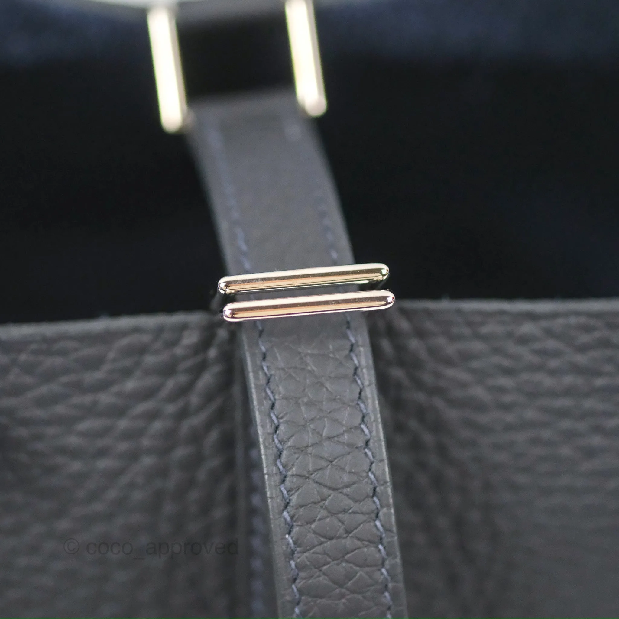 Herms Picotin 18 Caban Clemence Palladium Hardware