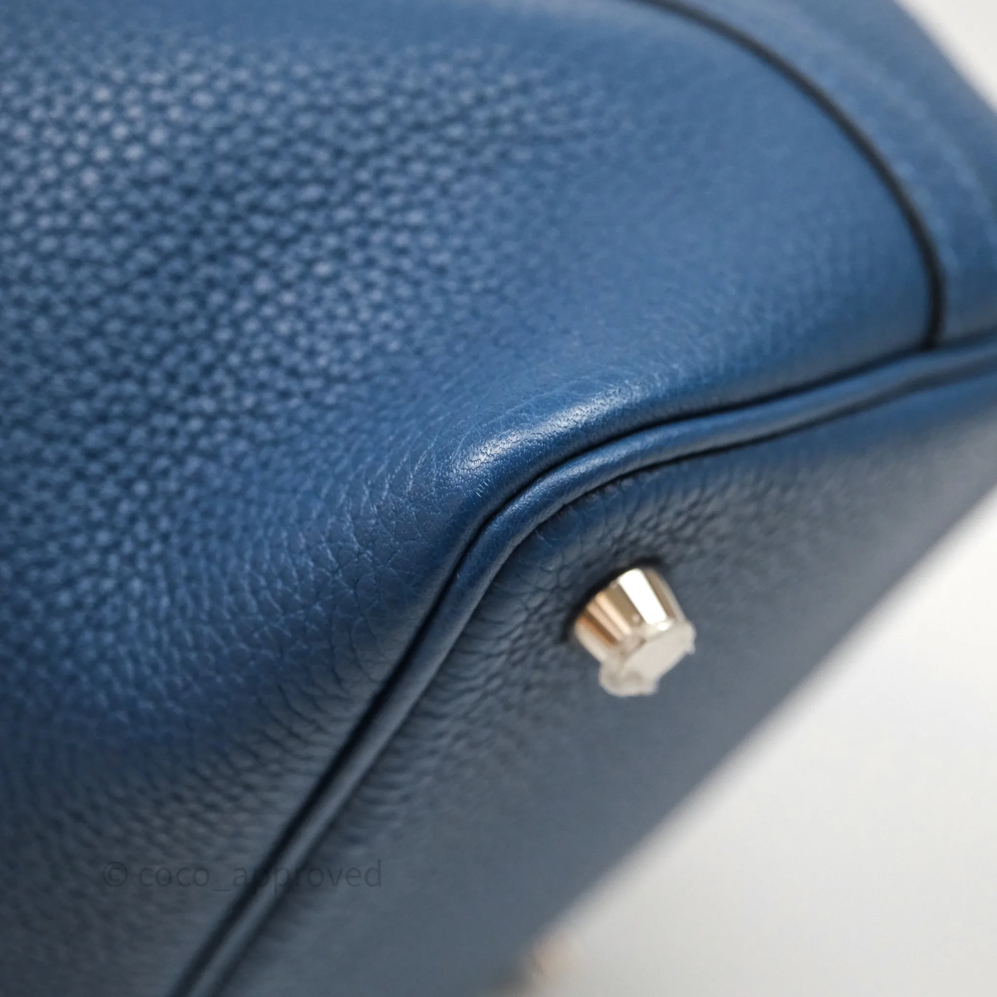 Herms Picotin 18 Deep Blue S4 Clemence Palladium Hardware