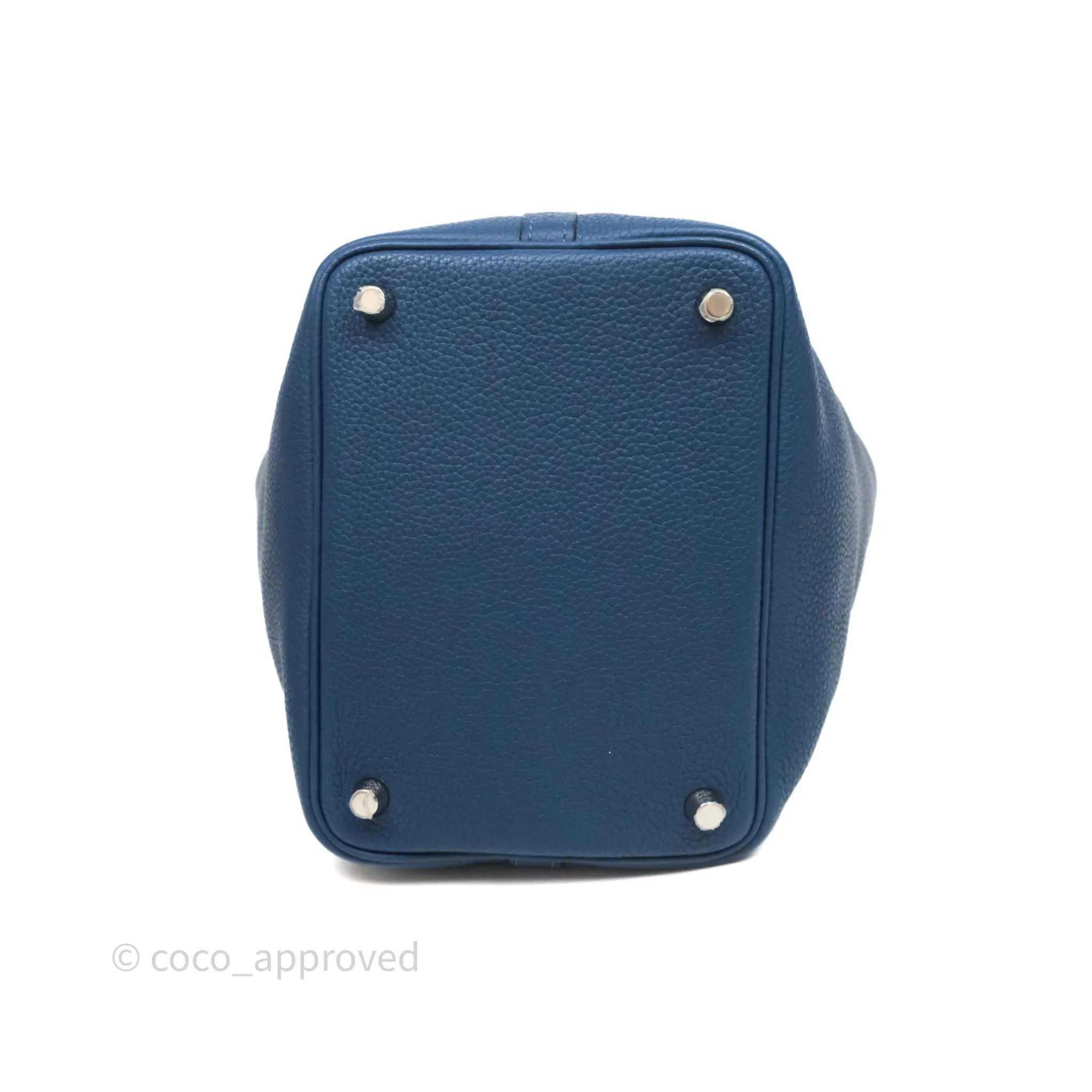Herms Picotin 18 Deep Blue S4 Clemence Palladium Hardware