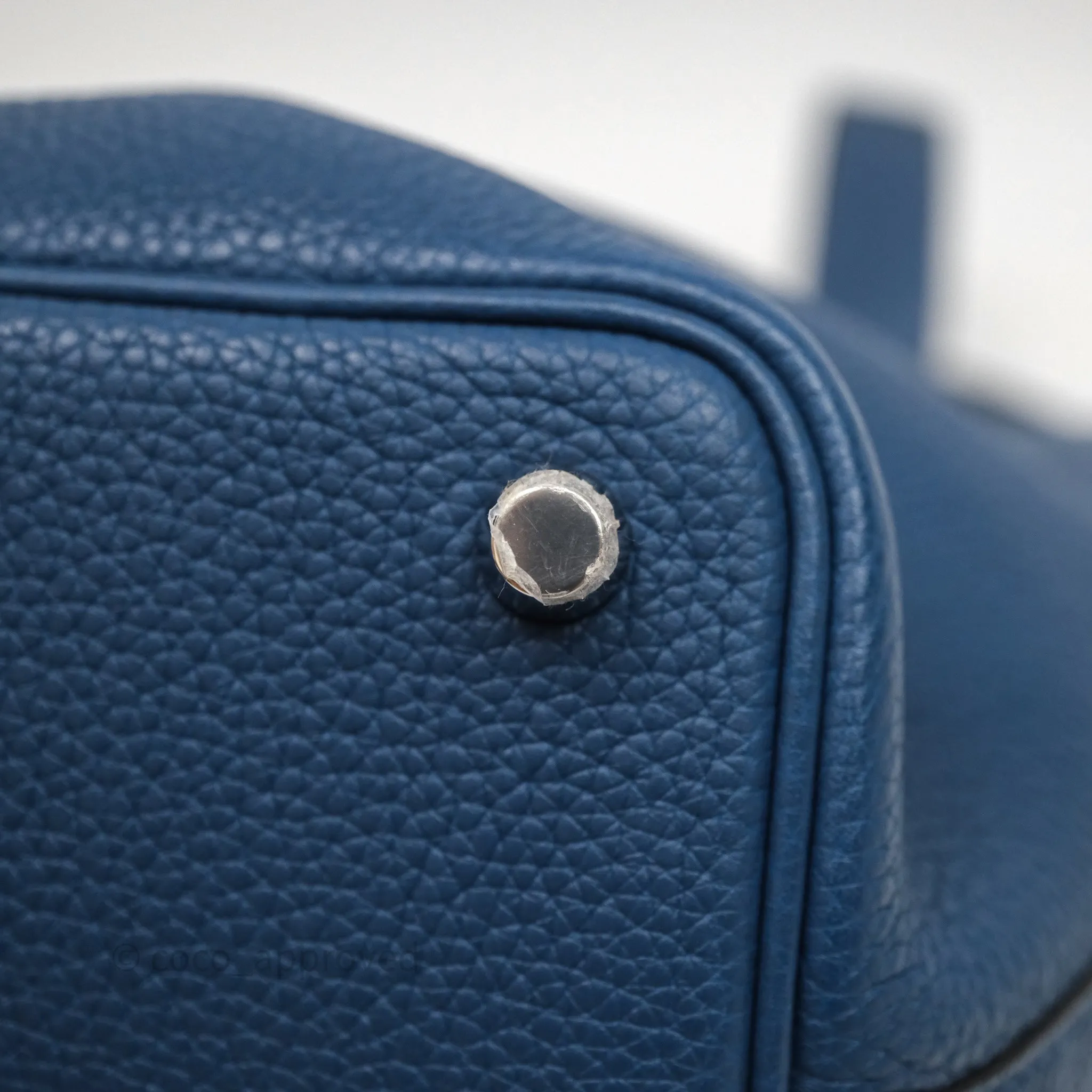 Herms Picotin 18 Deep Blue S4 Clemence Palladium Hardware