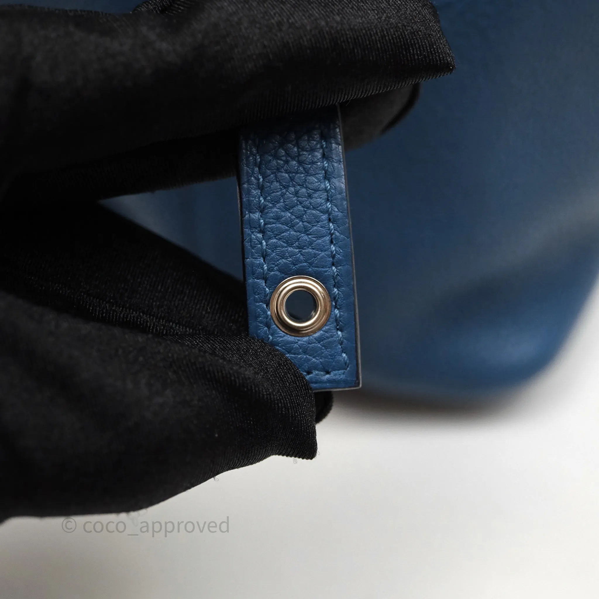 Herms Picotin 18 Deep Blue S4 Clemence Palladium Hardware