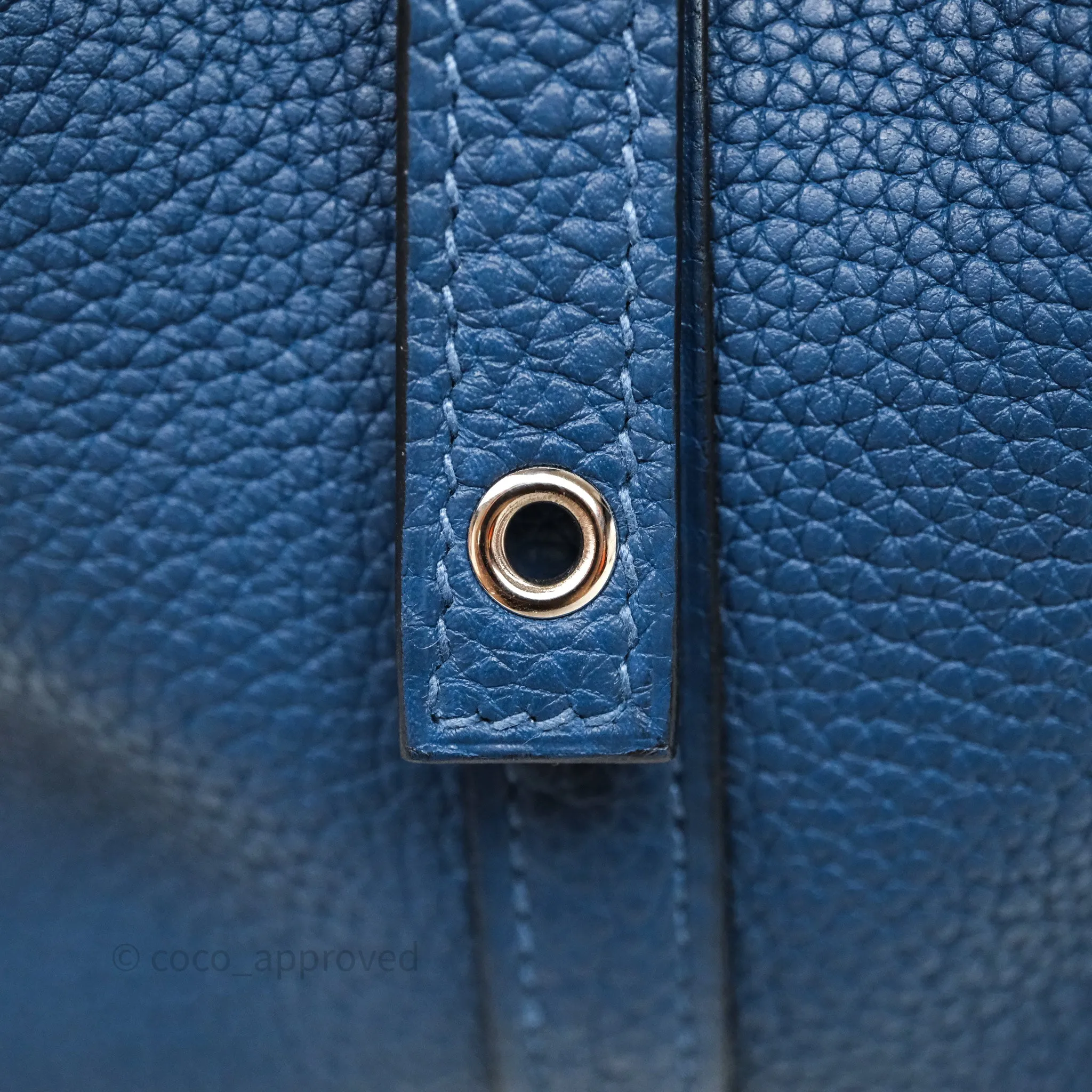 Herms Picotin 18 Deep Blue S4 Clemence Palladium Hardware