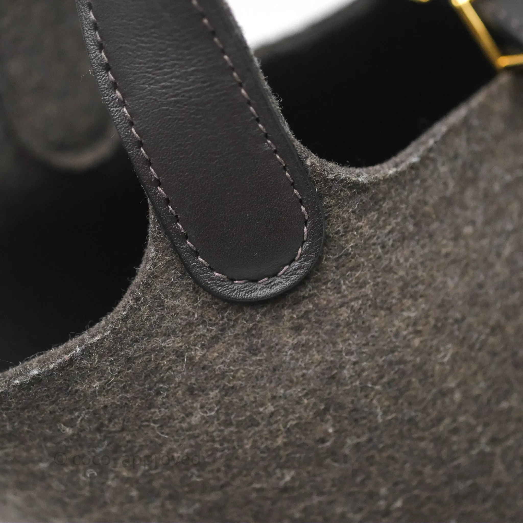 Herms Picotin 18 Ebene 46 Wool Feutre Swift Gold Hardware