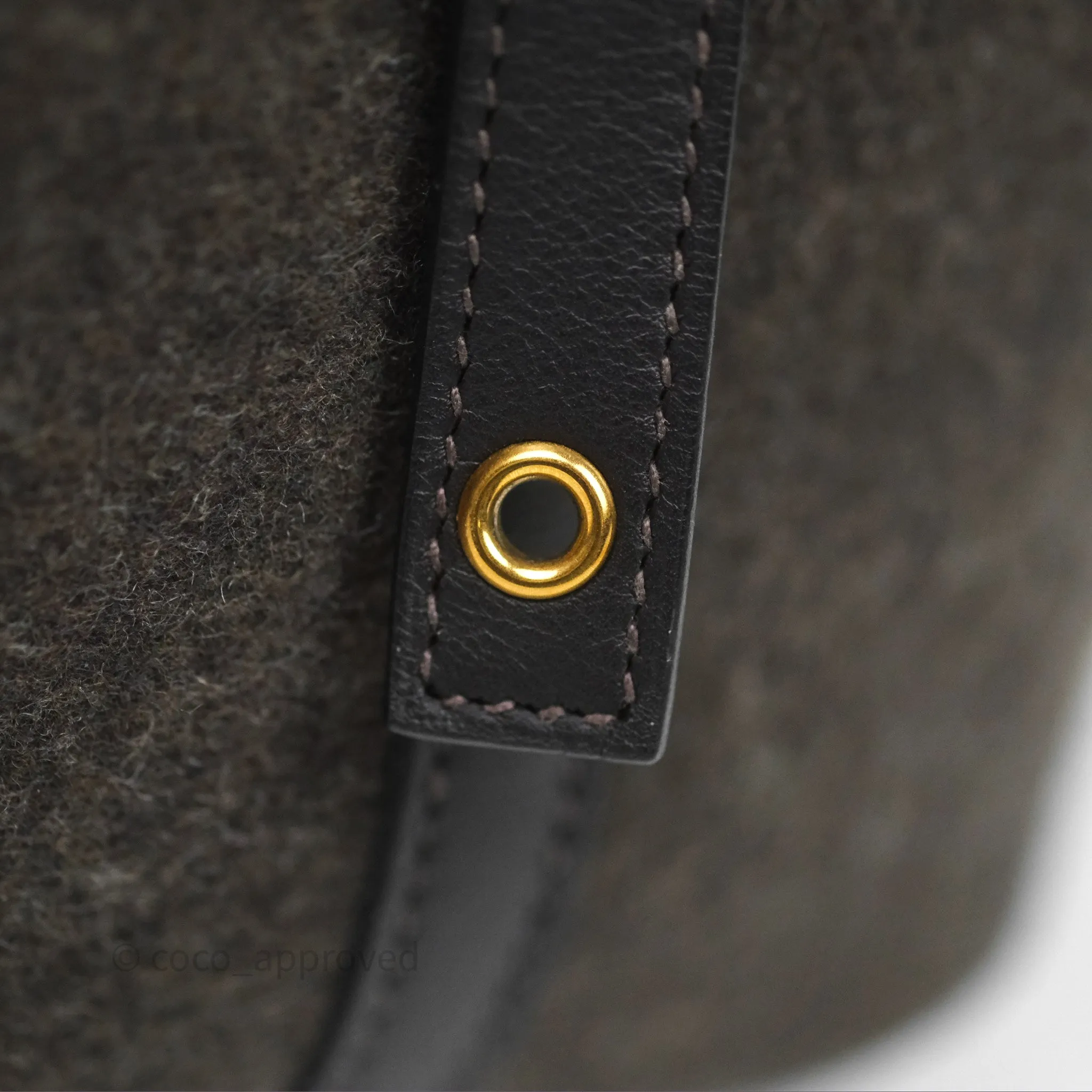 Herms Picotin 18 Ebene 46 Wool Feutre Swift Gold Hardware