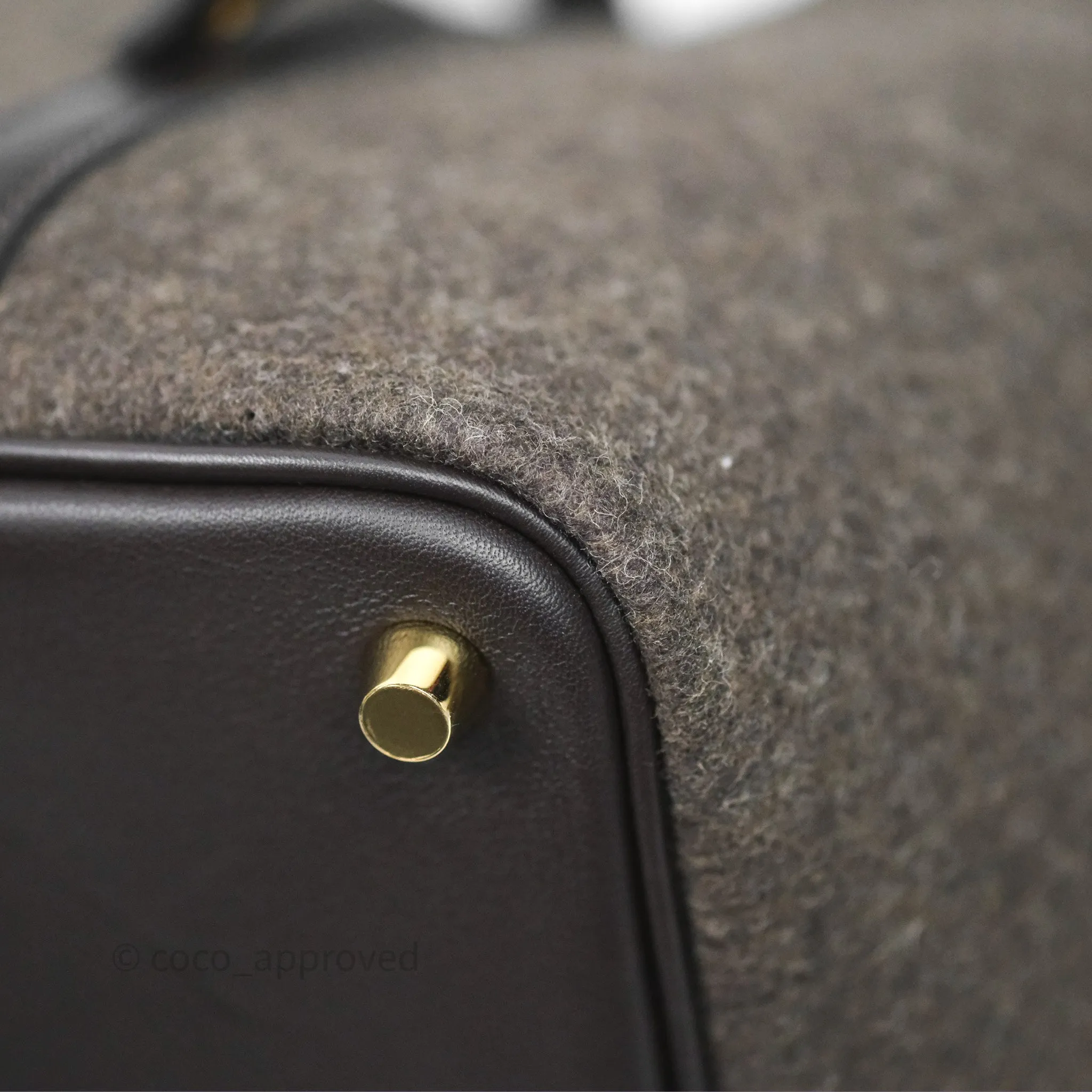 Herms Picotin 18 Ebene 46 Wool Feutre Swift Gold Hardware