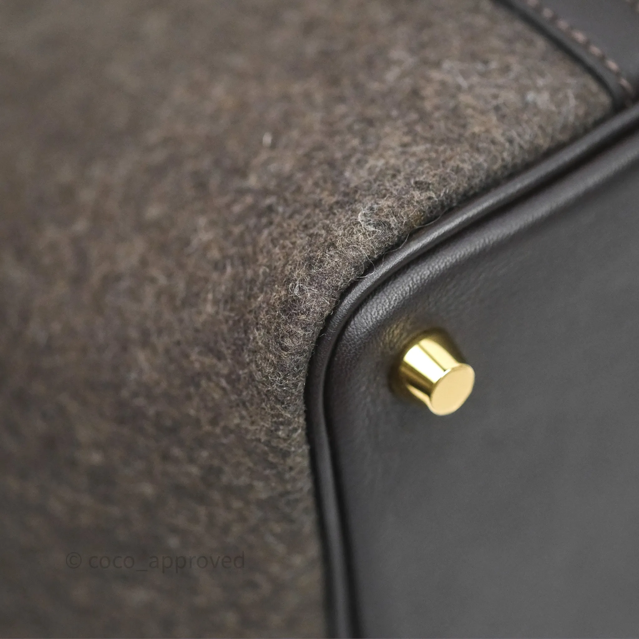 Herms Picotin 18 Ebene 46 Wool Feutre Swift Gold Hardware