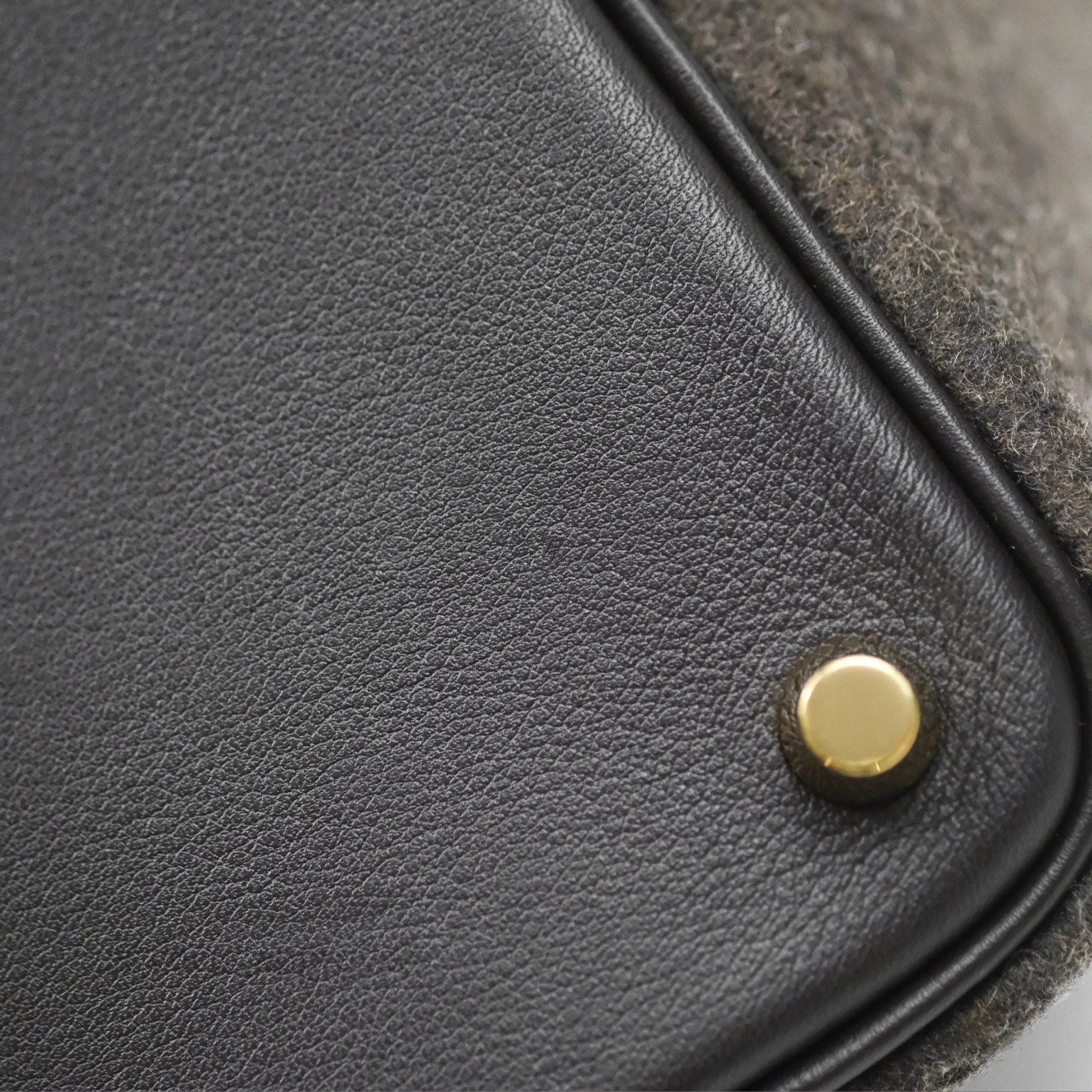 Herms Picotin 18 Ebene 46 Wool Feutre Swift Gold Hardware