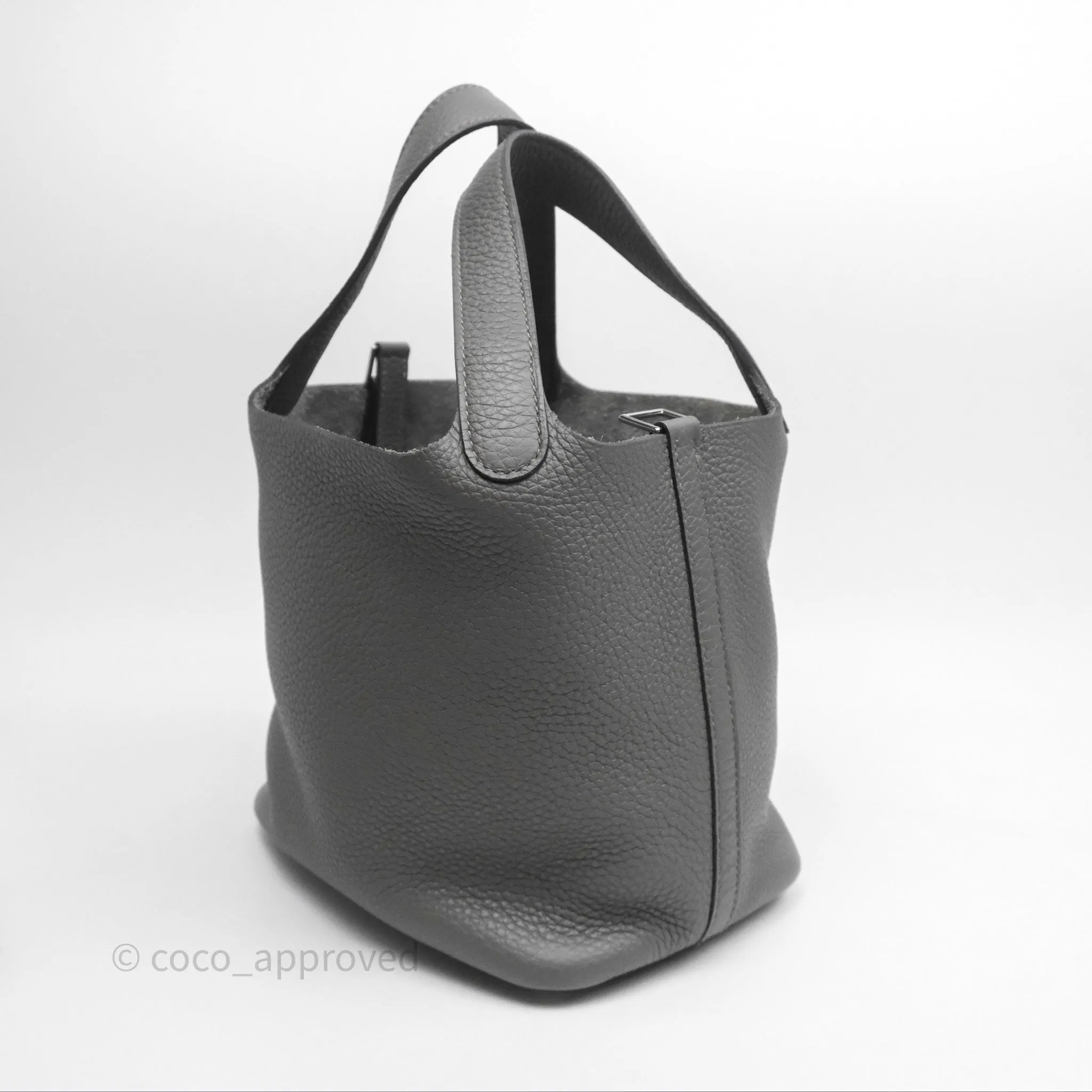 Herms Picotin 18 Etain 8F Clemence Palladium Hardware