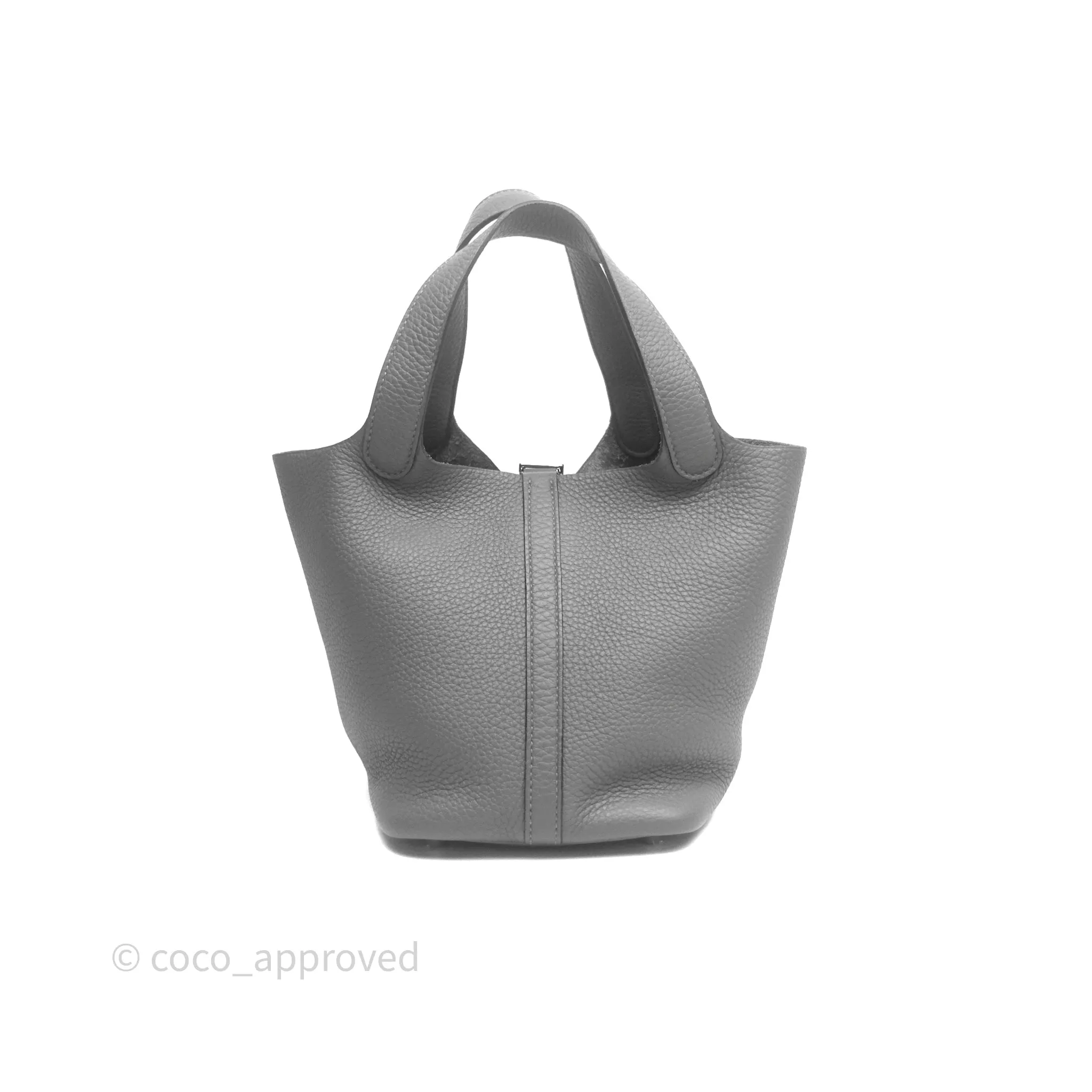 Herms Picotin 18 Etain 8F Clemence Palladium Hardware