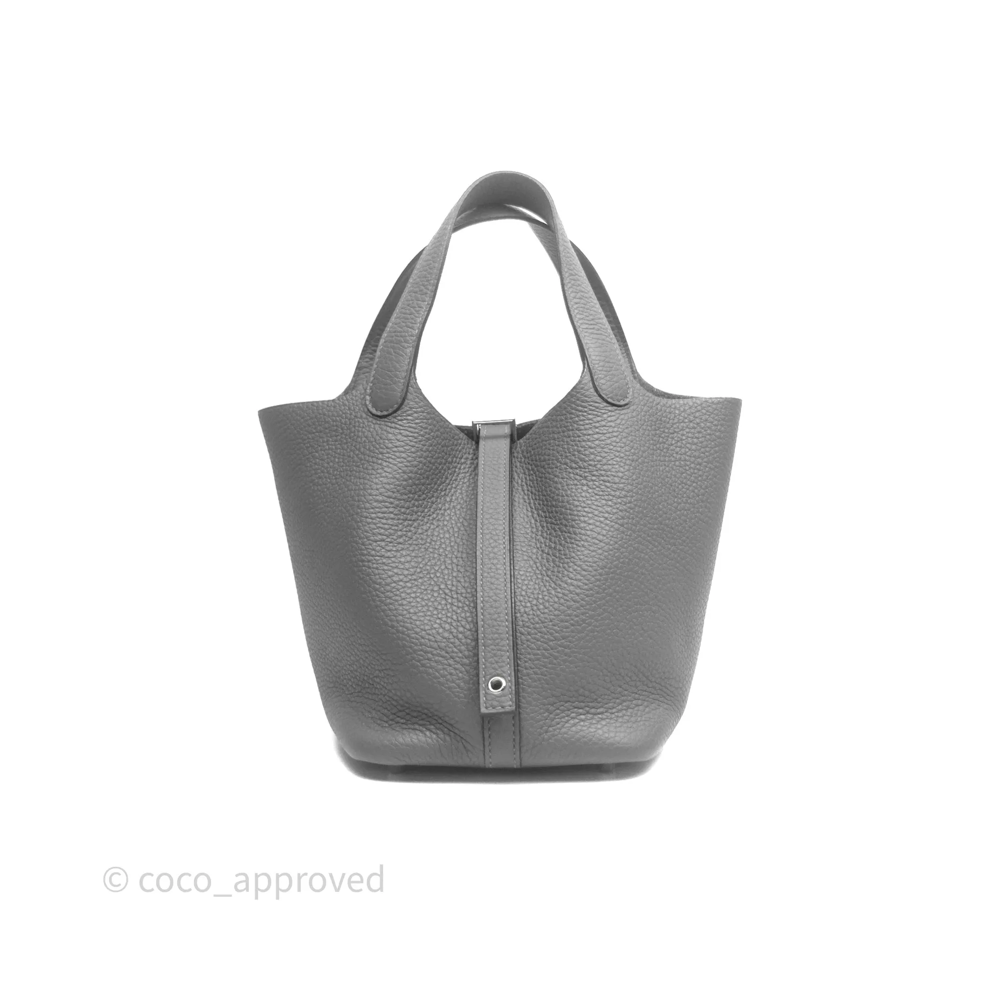 Herms Picotin 18 Etain 8F Clemence Palladium Hardware