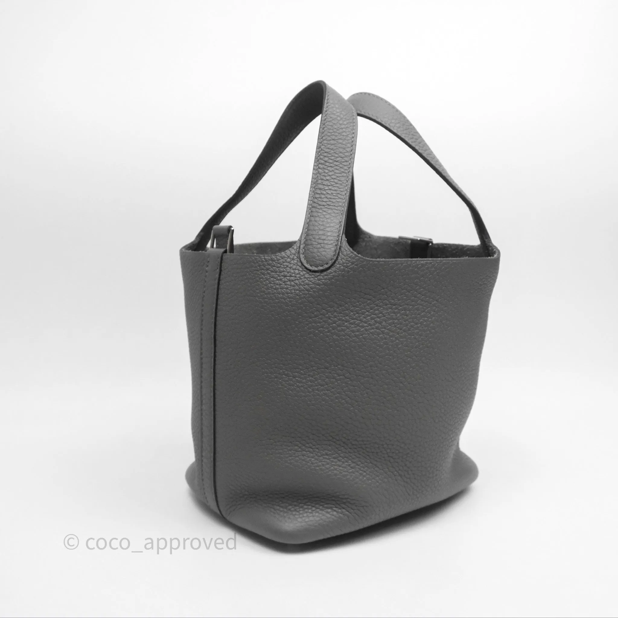 Herms Picotin 18 Etain 8F Clemence Palladium Hardware