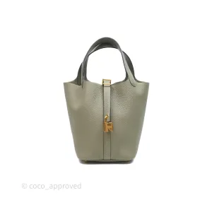 Herms Picotin 18 Lock Sauge Q1 Clemence Gold Hardware