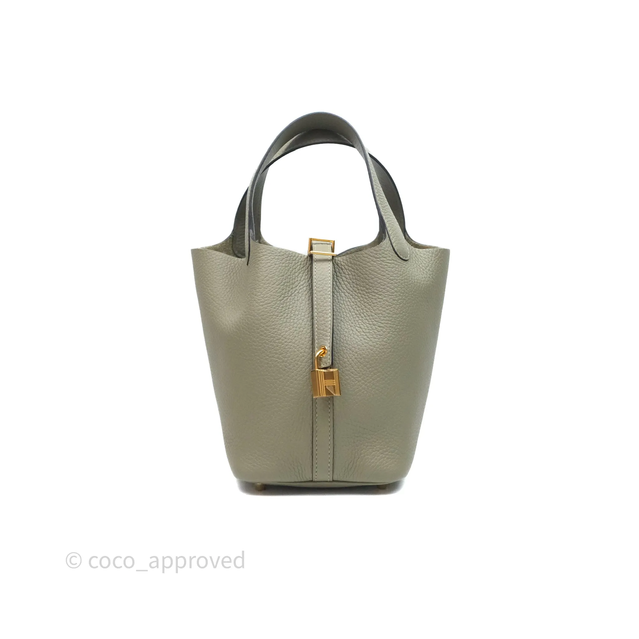 Herms Picotin 18 Lock Sauge Q1 Clemence Gold Hardware