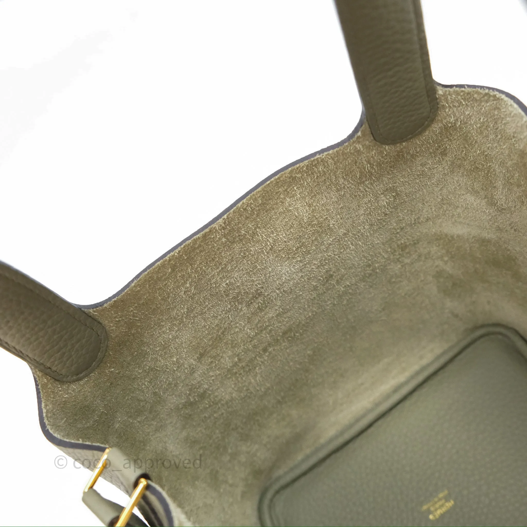 Herms Picotin 18 Lock Sauge Q1 Clemence Gold Hardware
