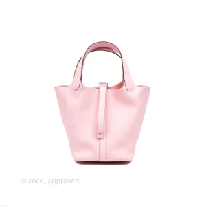 Herms Picotin 18 Rose Sakura 3Q Clemence Palladium Hardware
