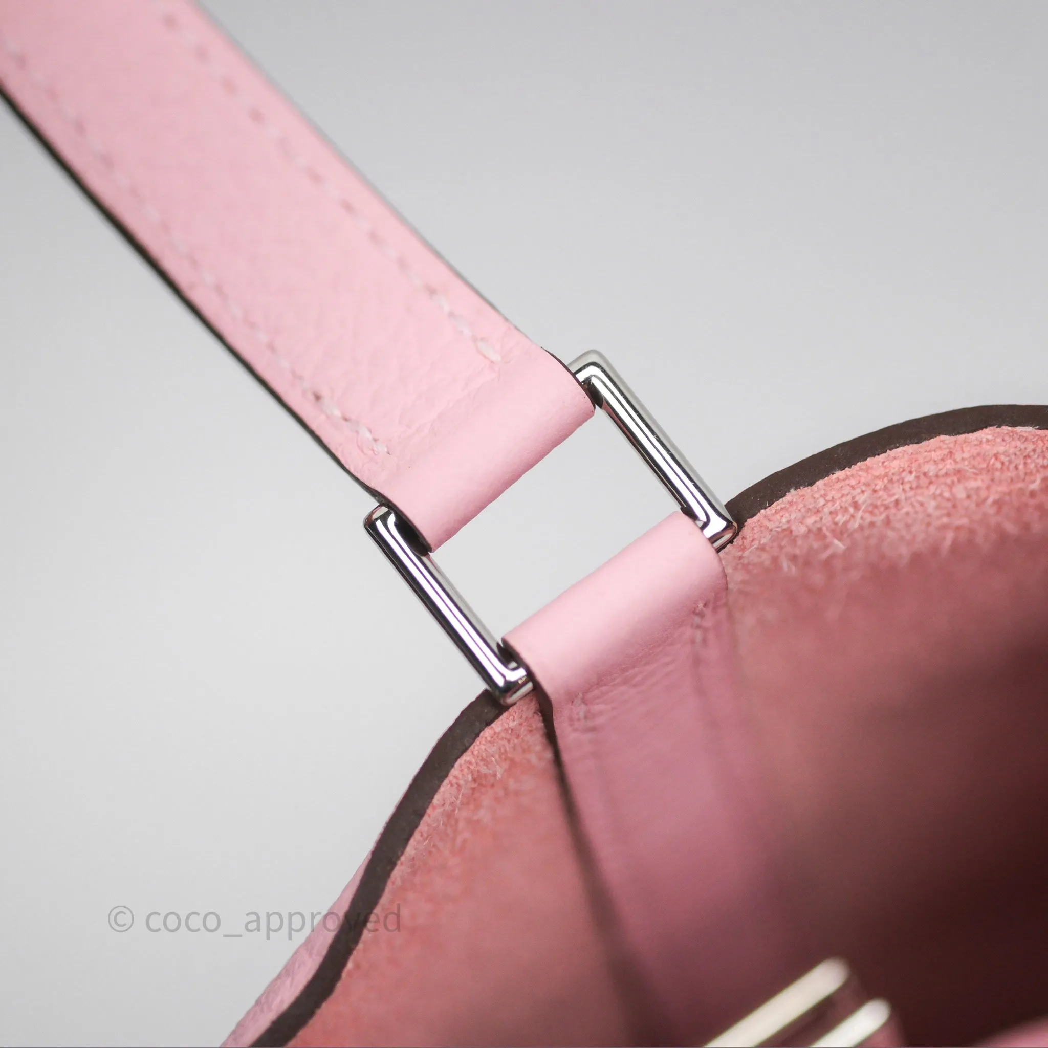 Herms Picotin 18 Rose Sakura 3Q Clemence Palladium Hardware