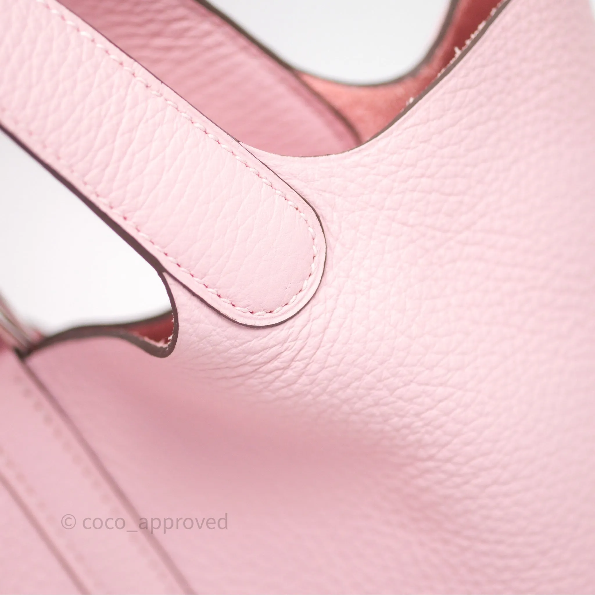Herms Picotin 18 Rose Sakura 3Q Clemence Palladium Hardware