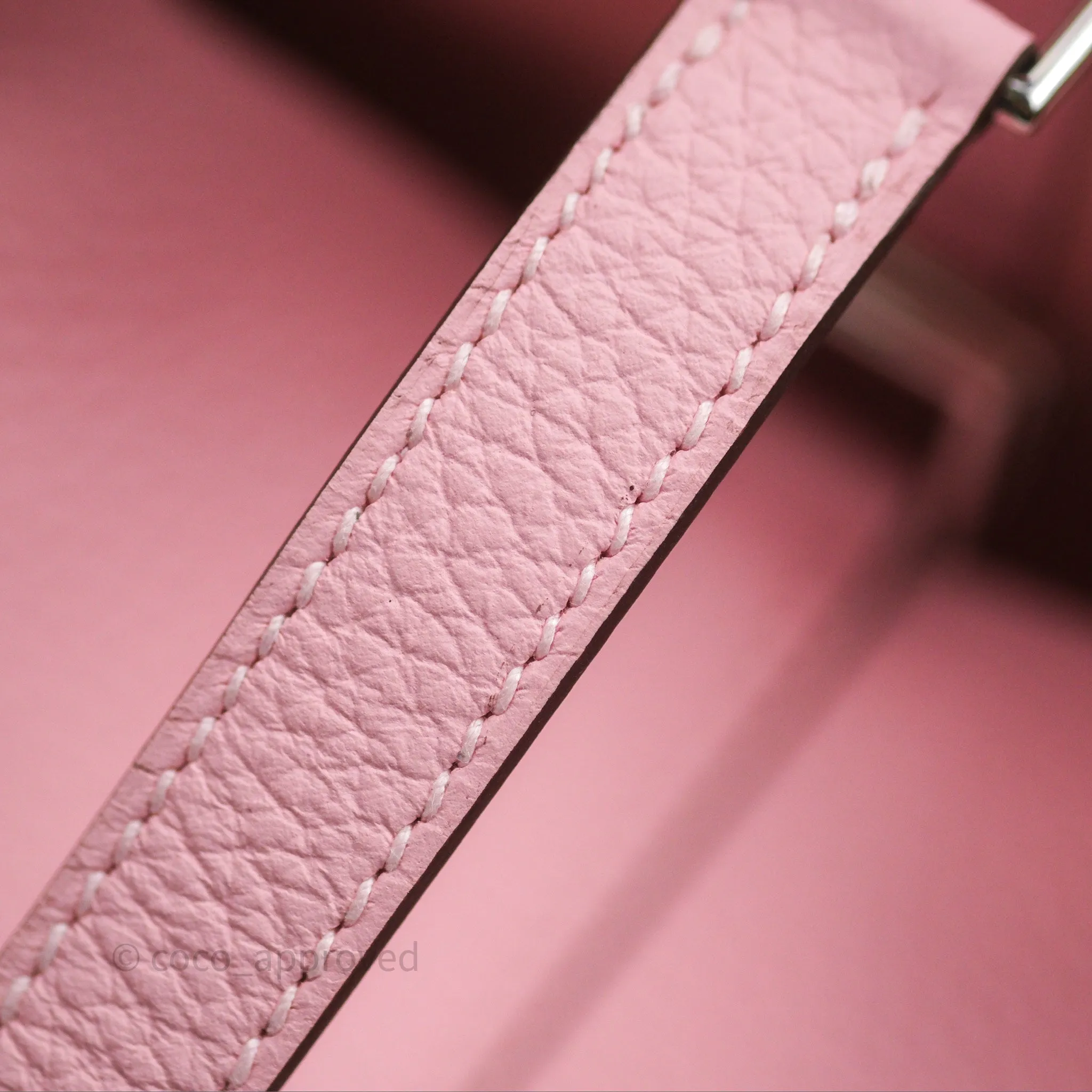 Herms Picotin 18 Rose Sakura 3Q Clemence Palladium Hardware