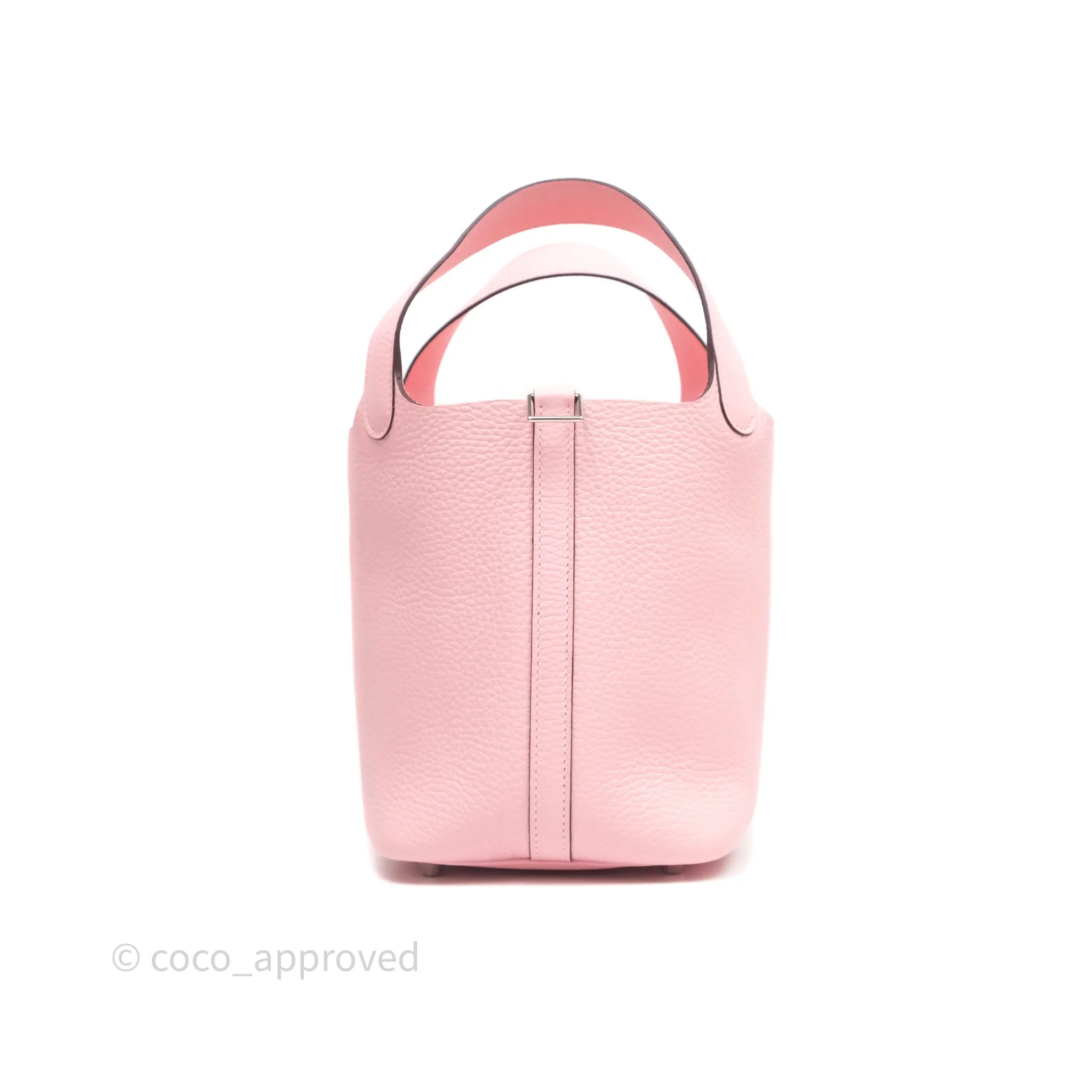 Herms Picotin 18 Rose Sakura Clemence Palladium Hardware