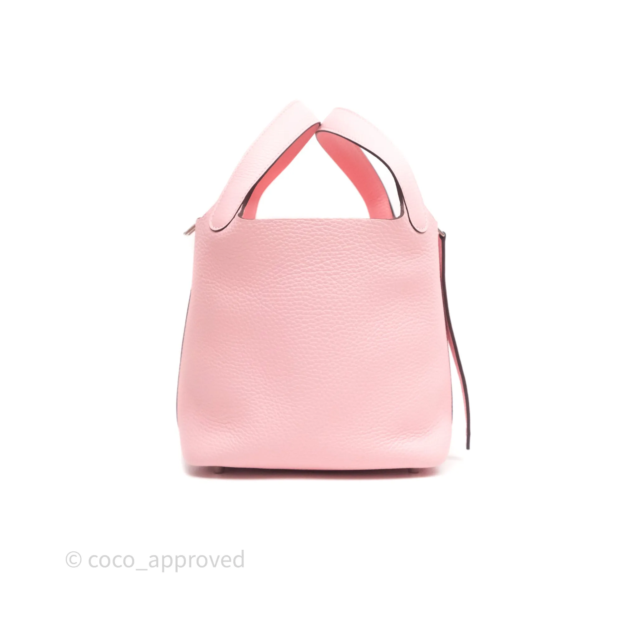 Herms Picotin 18 Rose Sakura Clemence Palladium Hardware