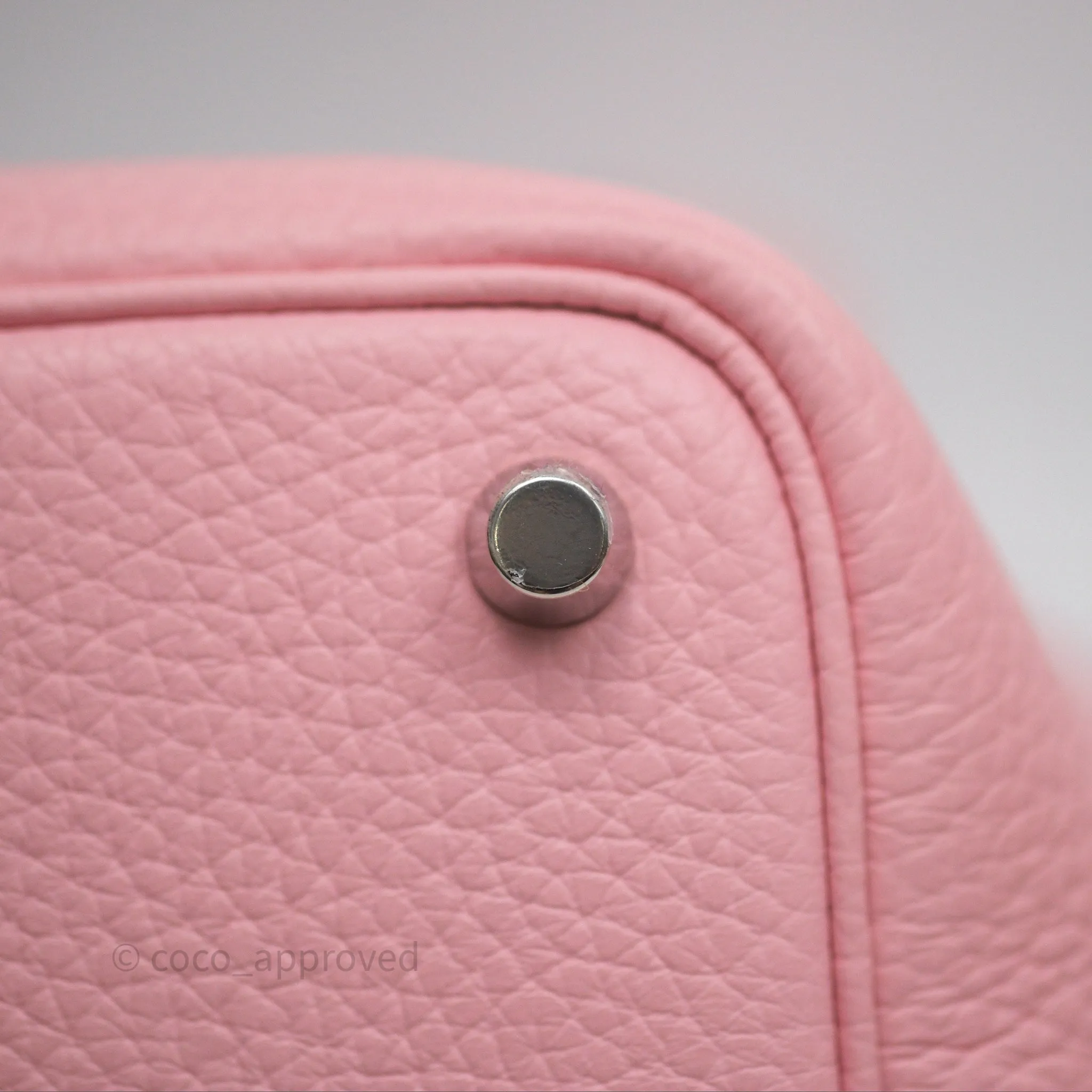 Herms Picotin 18 Rose Sakura Clemence Palladium Hardware