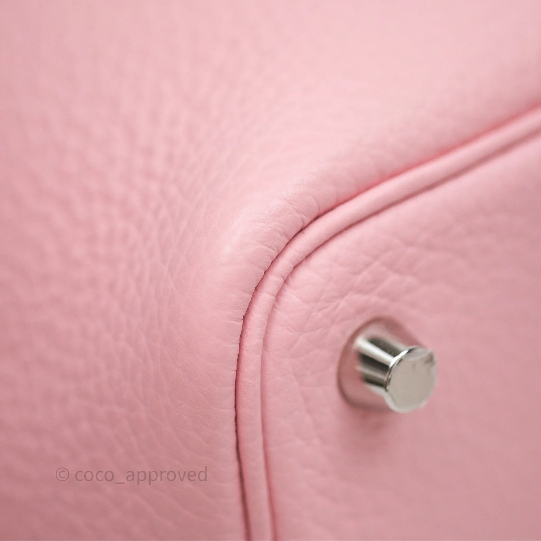 Herms Picotin 18 Rose Sakura Clemence Palladium Hardware