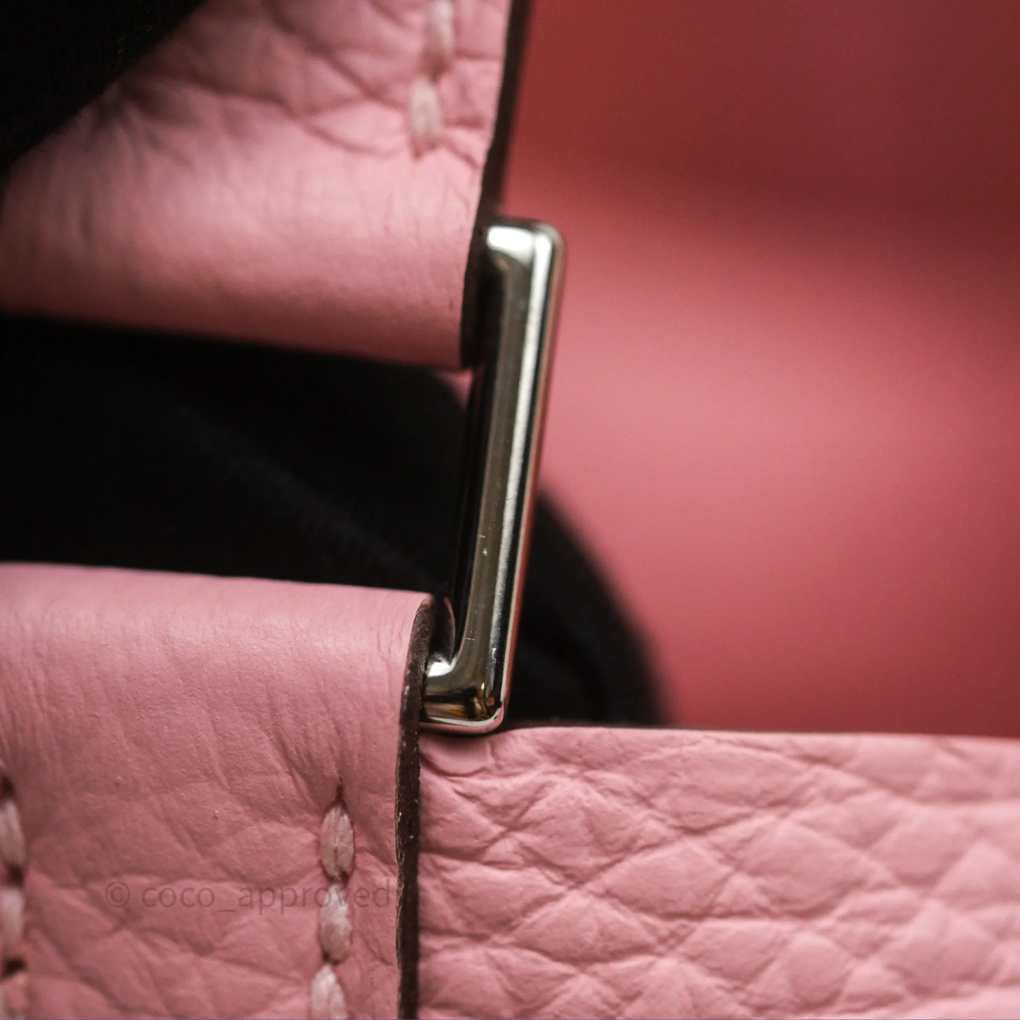 Herms Picotin 18 Rose Sakura Clemence Palladium Hardware