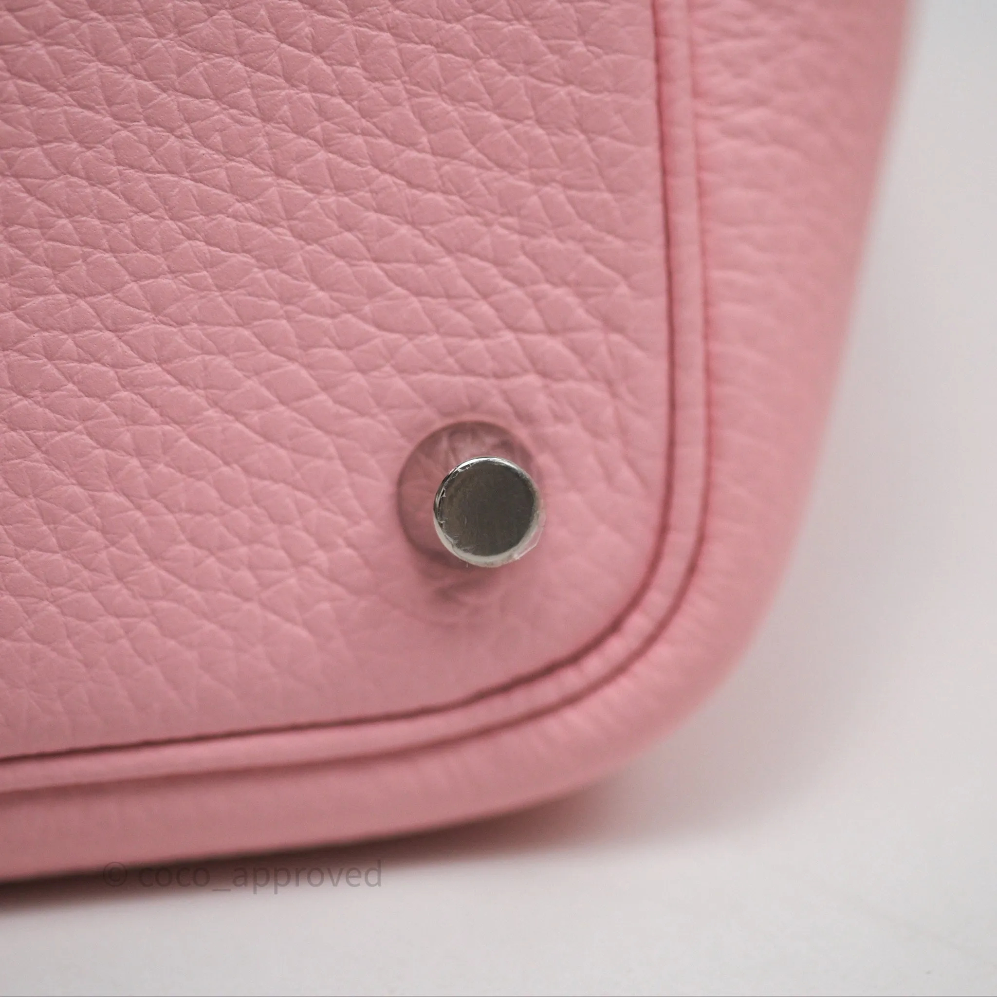 Herms Picotin 18 Rose Sakura Clemence Palladium Hardware