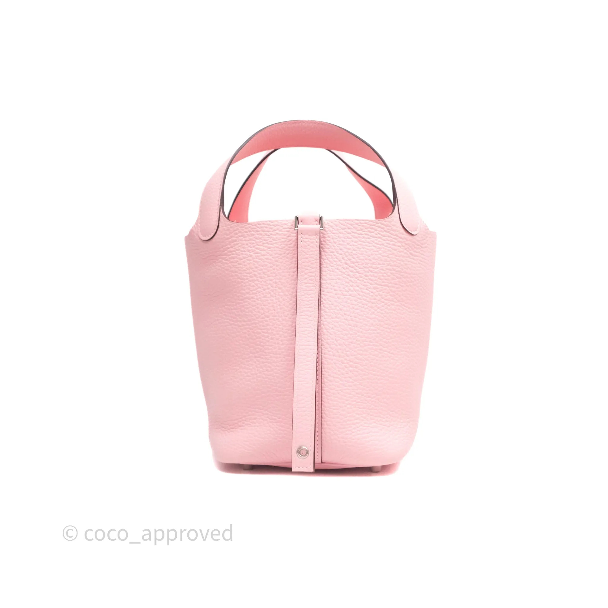 Herms Picotin 18 Rose Sakura Clemence Palladium Hardware