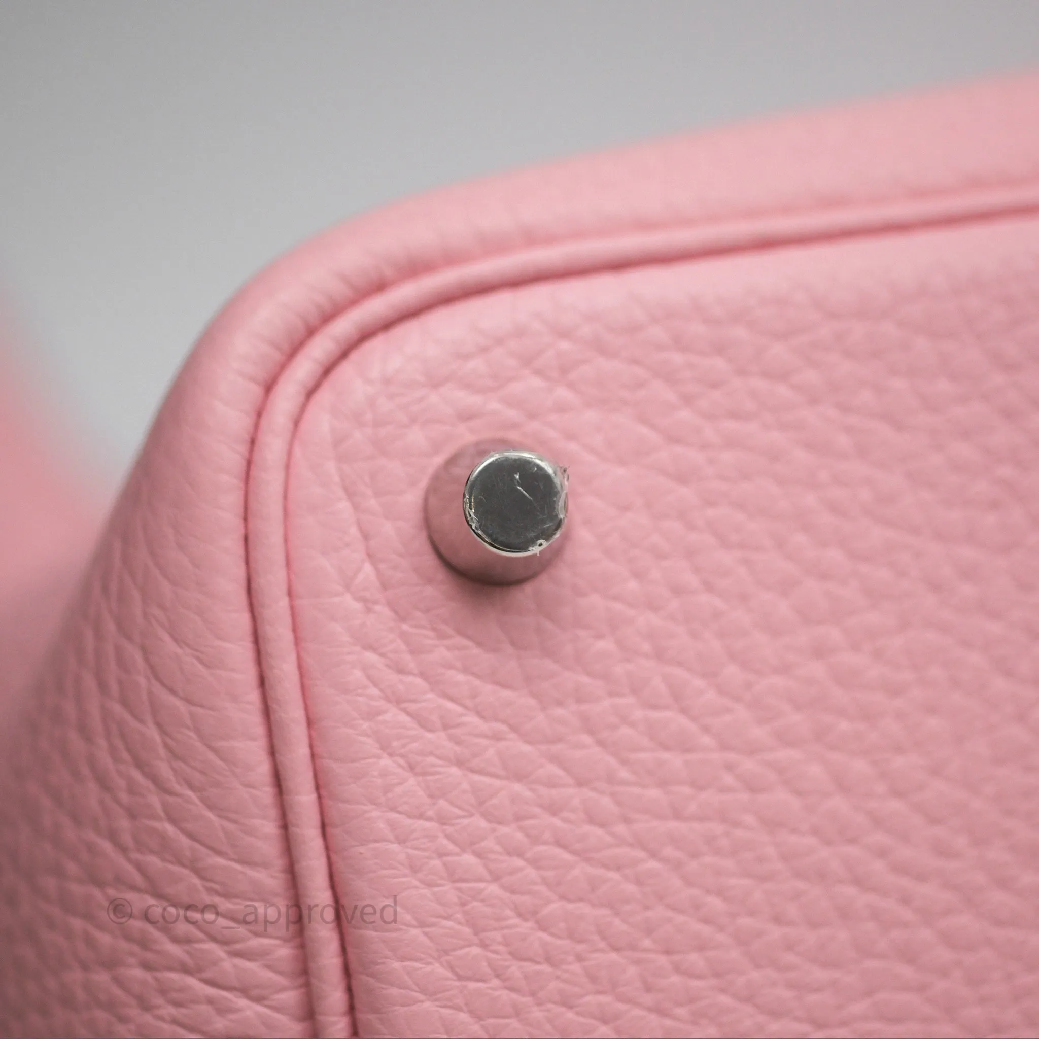Herms Picotin 18 Rose Sakura Clemence Palladium Hardware