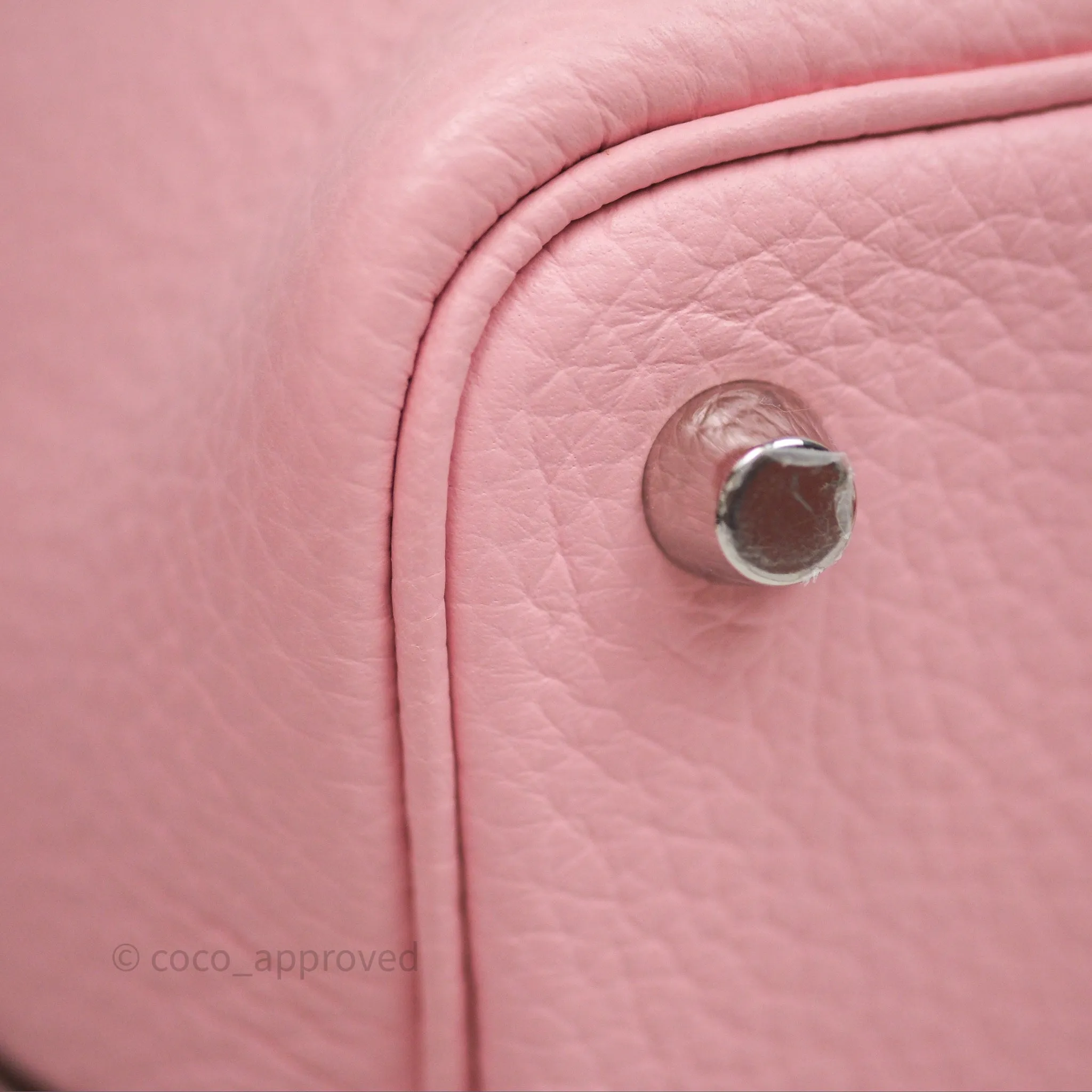 Herms Picotin 18 Rose Sakura Clemence Palladium Hardware