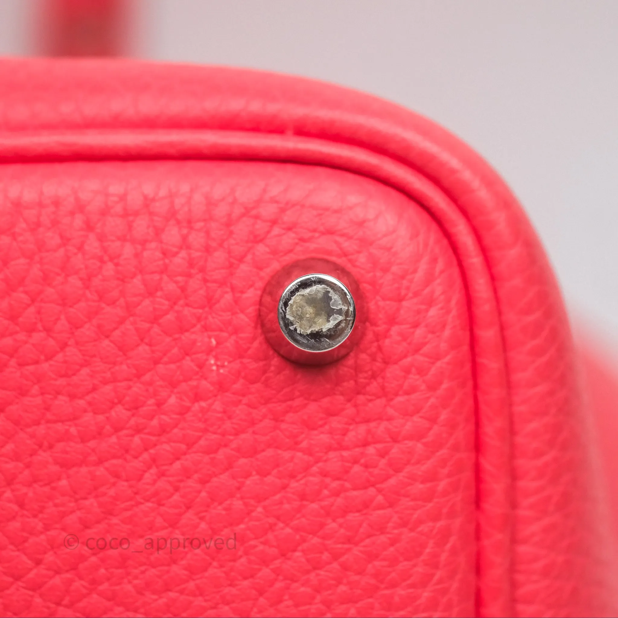 Herms Picotin 18 Rose Texas Taurillon Clemence Palladium Hardware