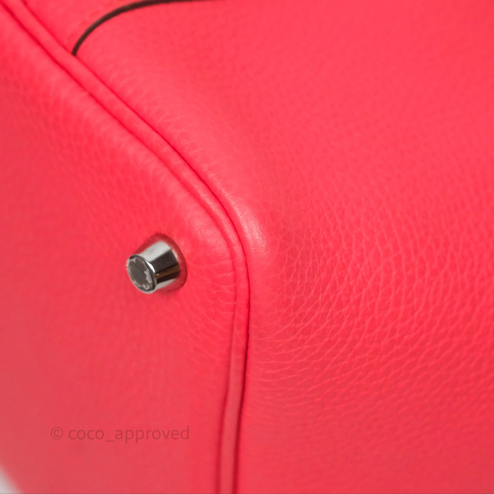Herms Picotin 18 Rose Texas Taurillon Clemence Palladium Hardware