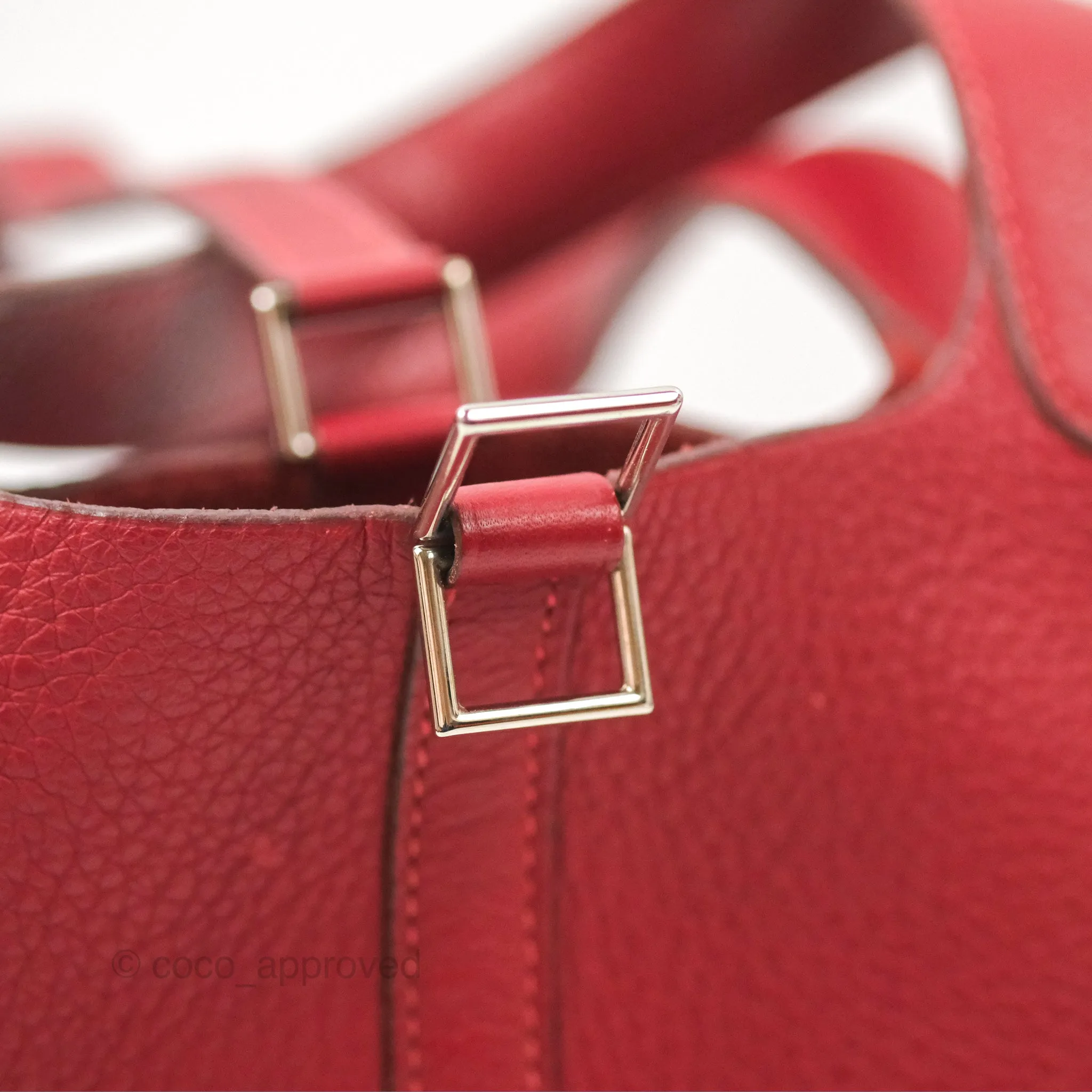 Herms Picotin 18 Rouge Clemence Palladium Hardware