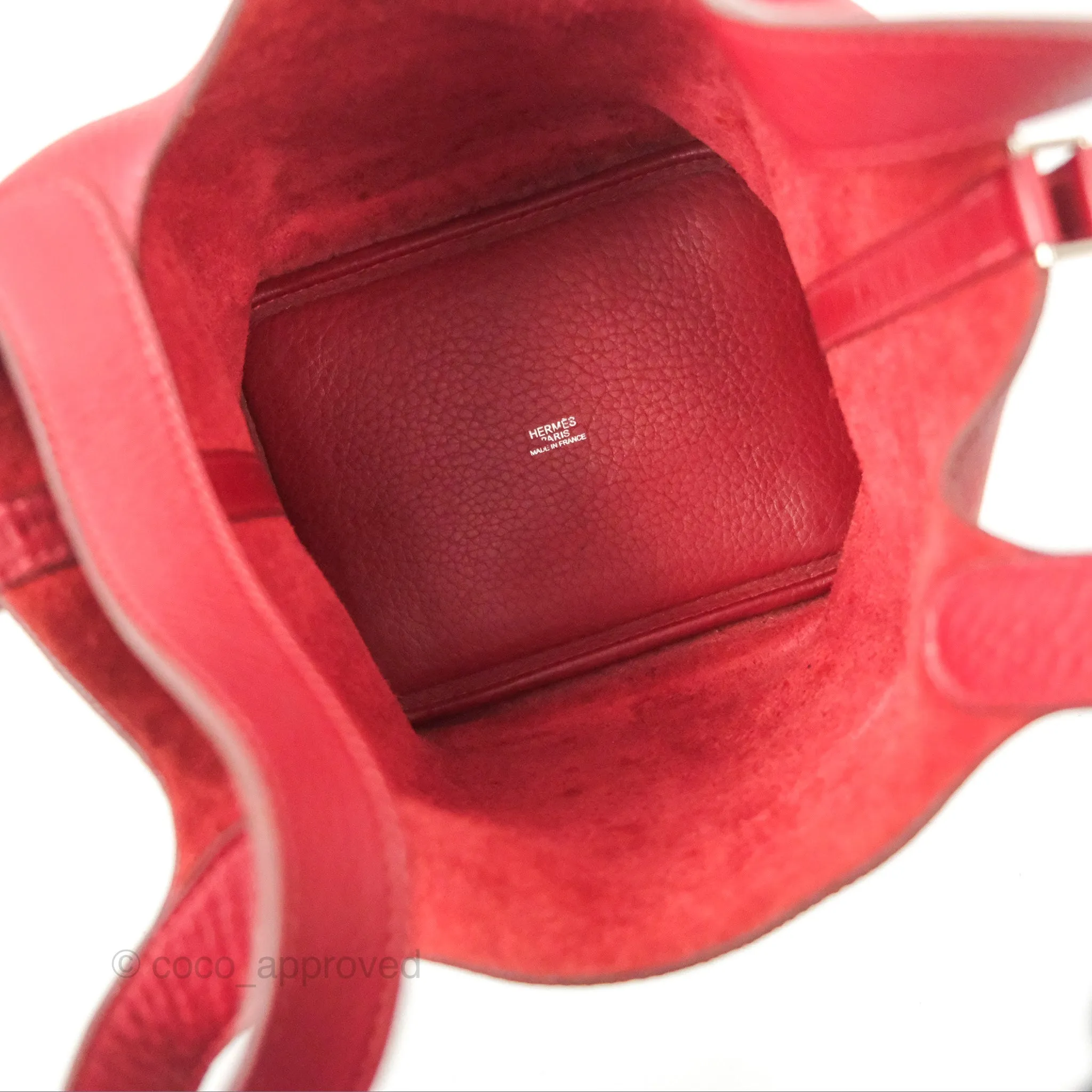 Herms Picotin 18 Rouge Clemence Palladium Hardware