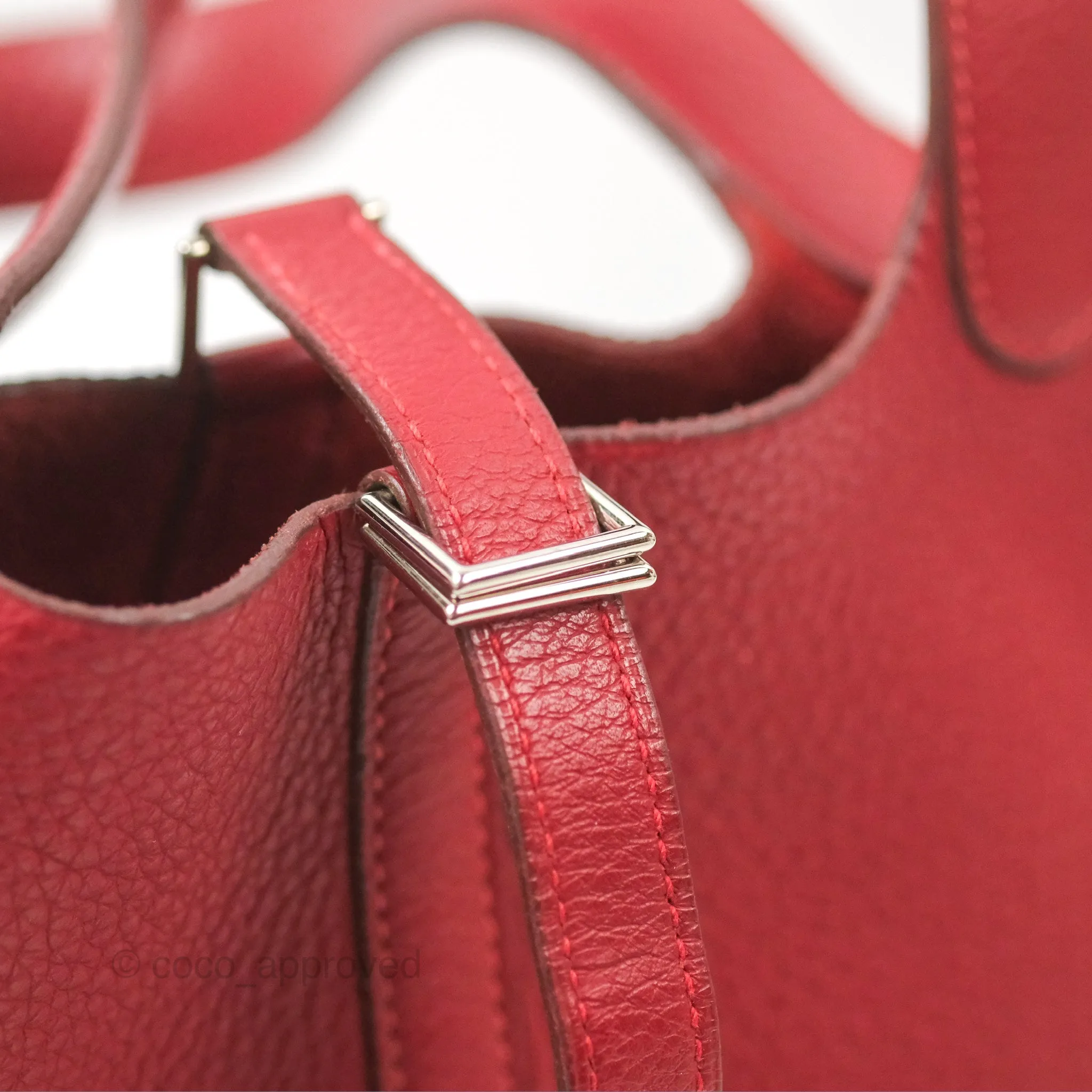 Herms Picotin 18 Rouge Clemence Palladium Hardware