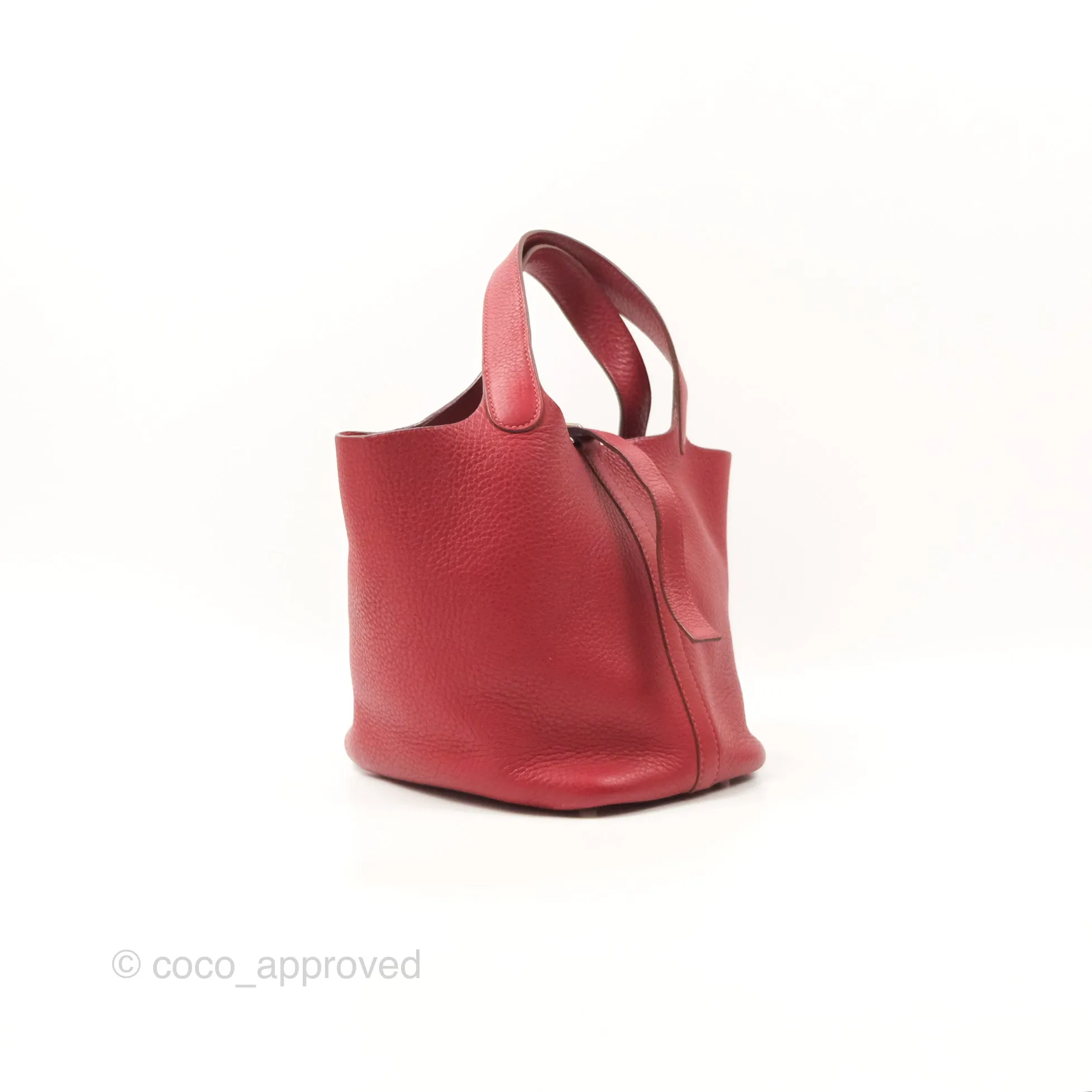 Herms Picotin 18 Rouge Clemence Palladium Hardware