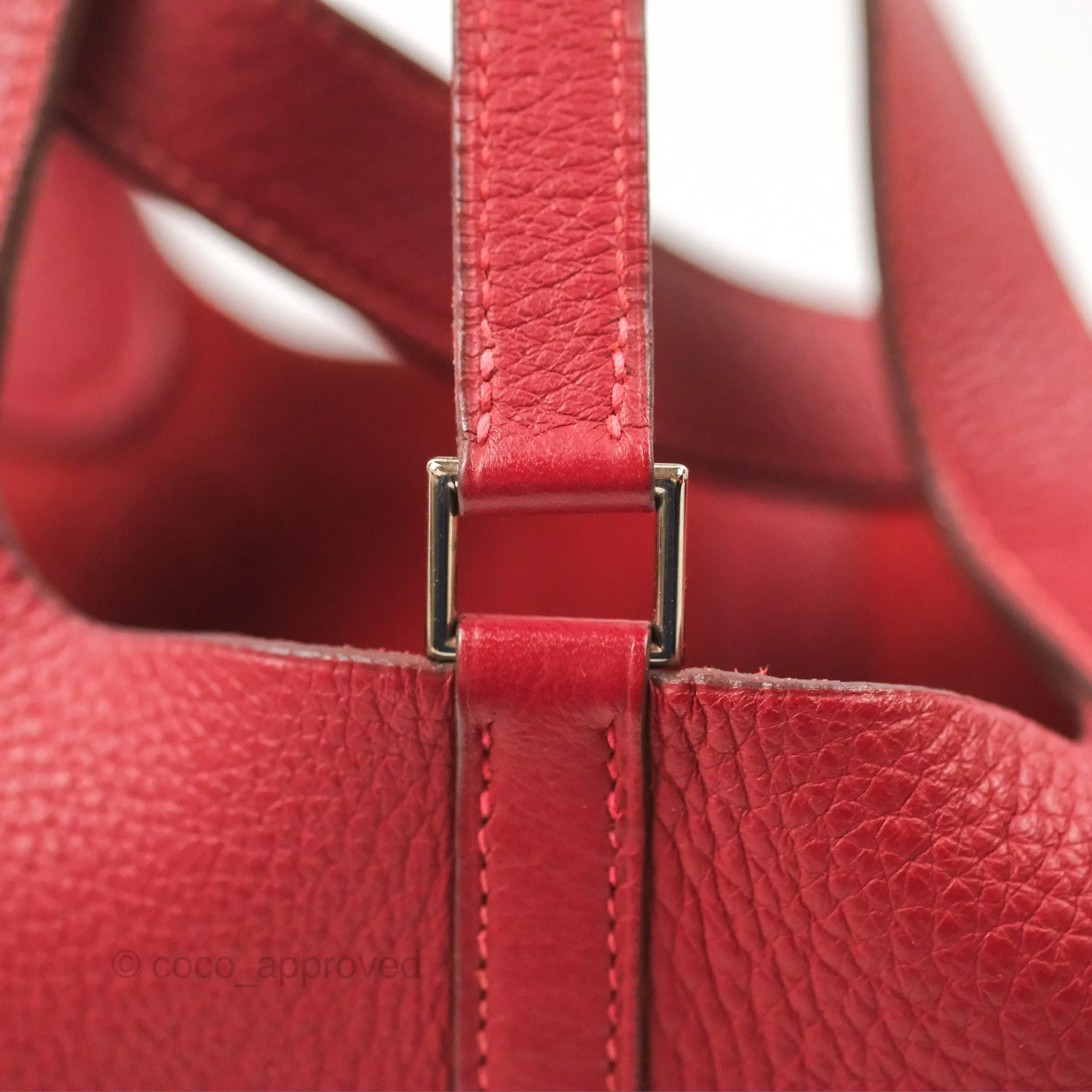 Herms Picotin 18 Rouge Clemence Palladium Hardware